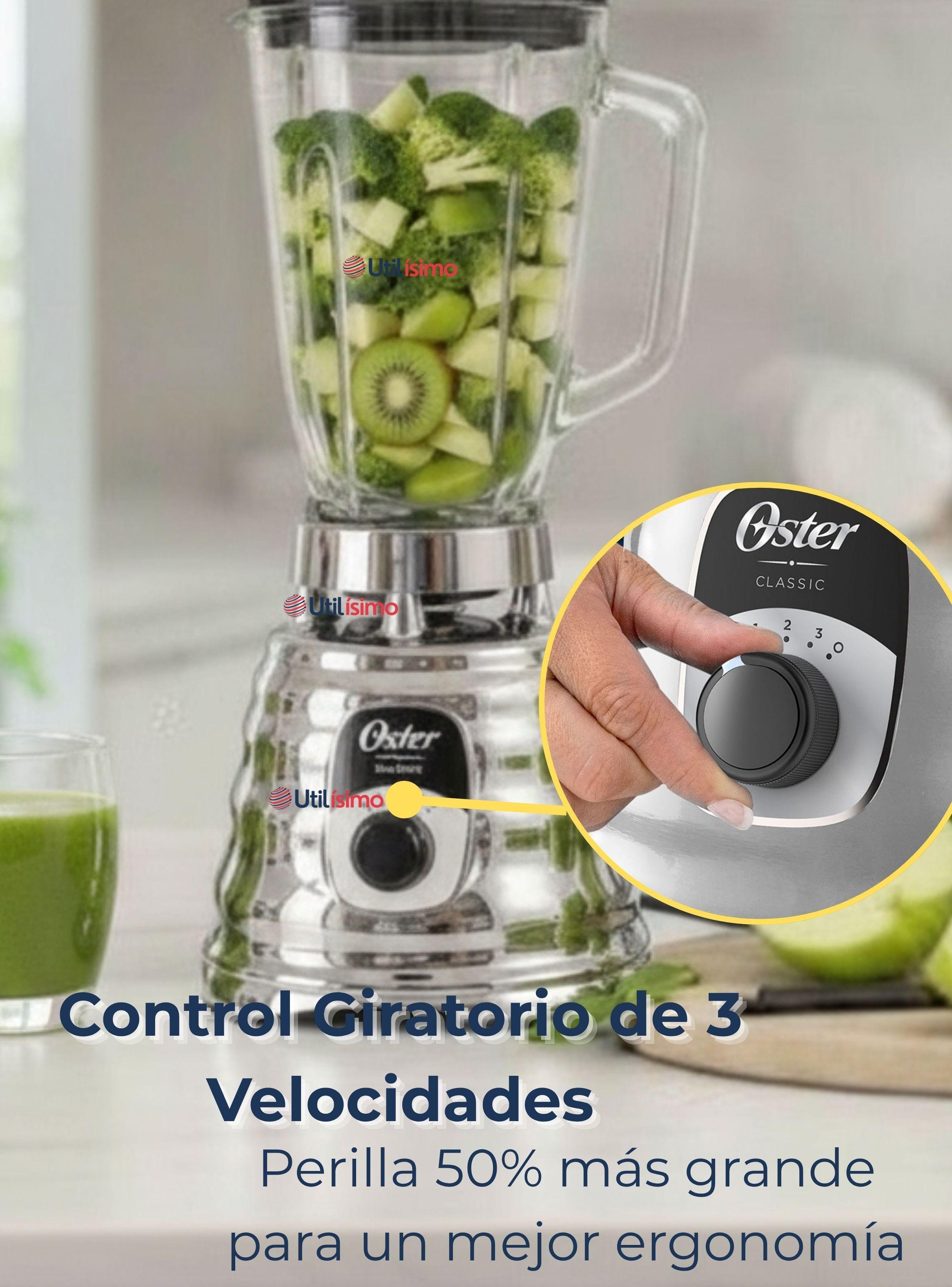 Licuadora clásica Oster® Cromo Perilla ergonómica de 3 velocidades BLST4655-4
