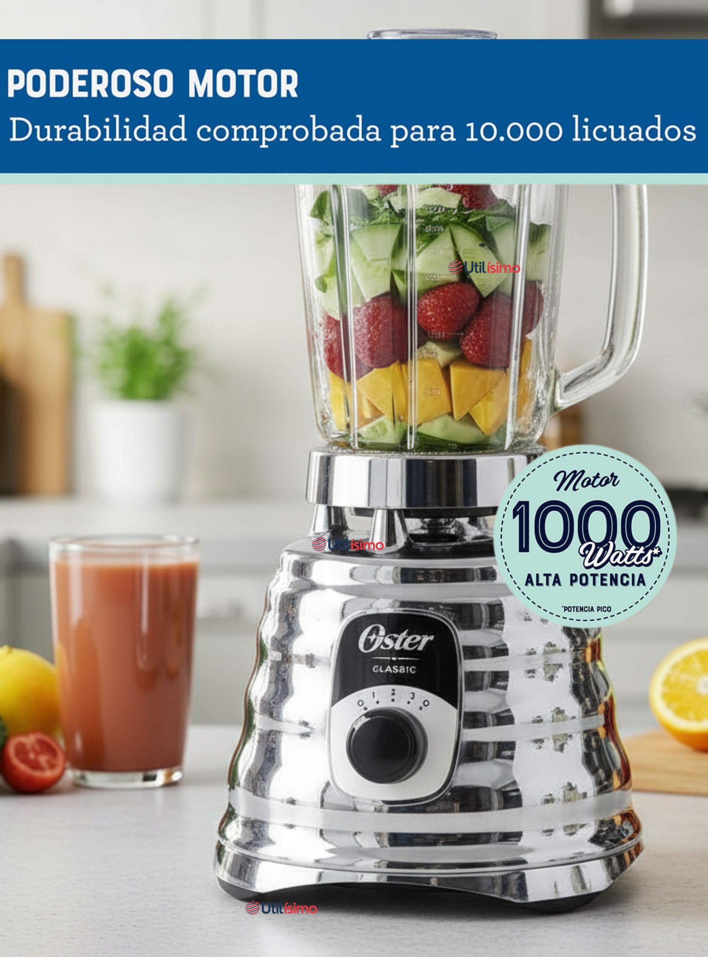 Licuadora clásica Oster® Cromo Perilla ergonómica de 3 velocidades BLST4655-5