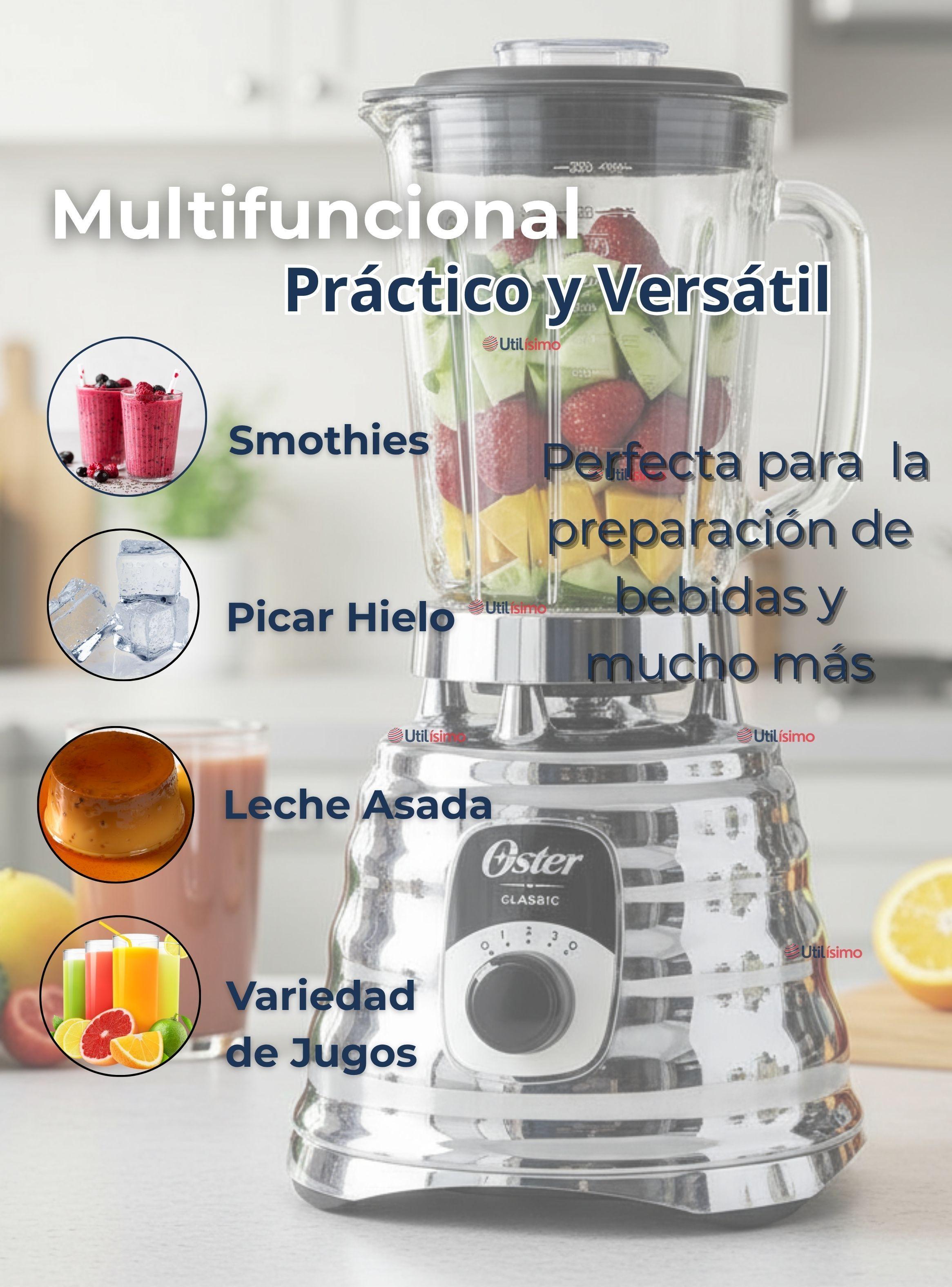 Licuadora clásica Oster® Cromo Perilla ergonómica de 3 velocidades BLST4655-6