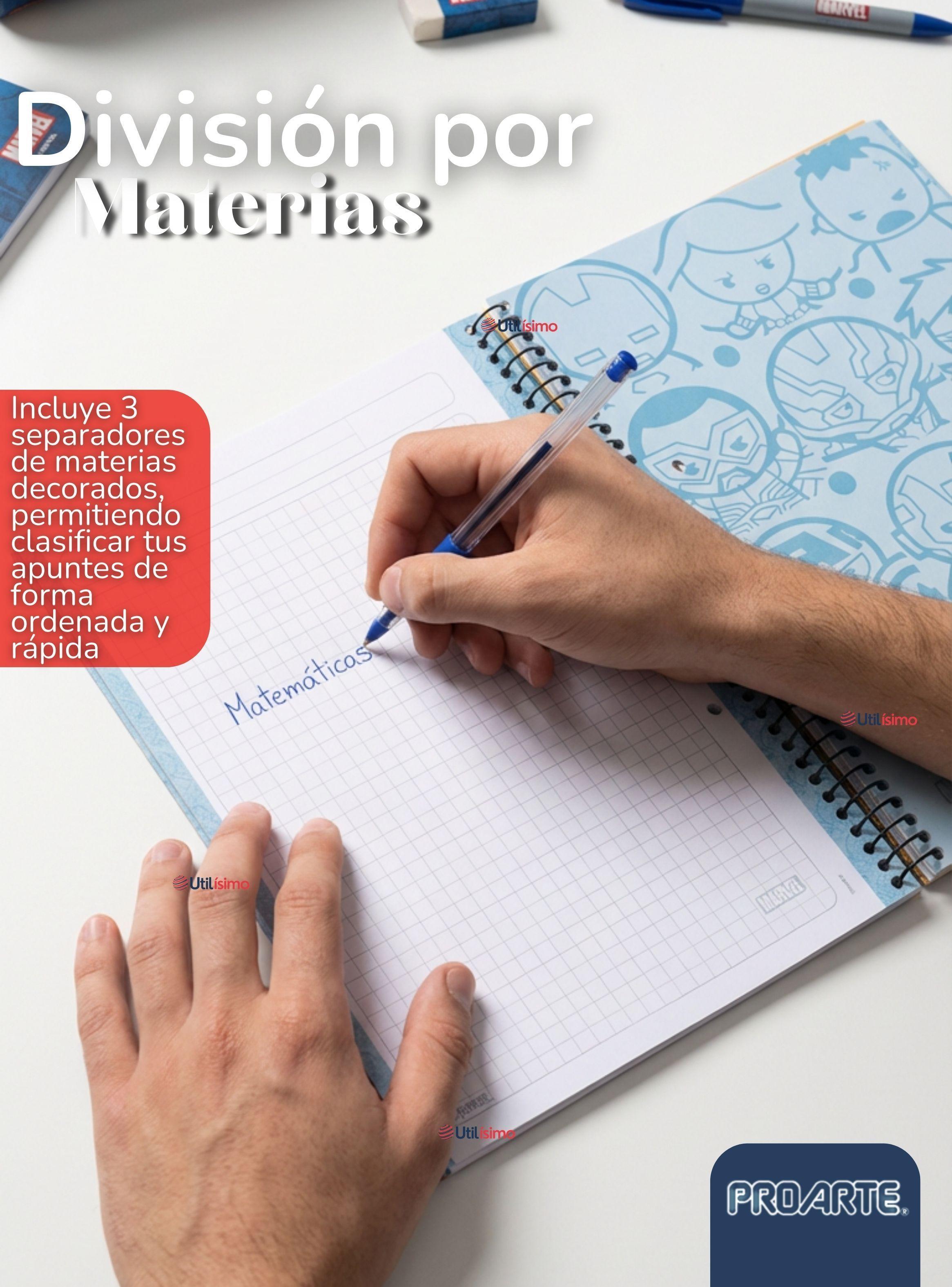 Cuaderno Universitario Marvel Heroes Kawaii 150 Hojas Tapa Gruesa Proarte Diseño Surtido-3