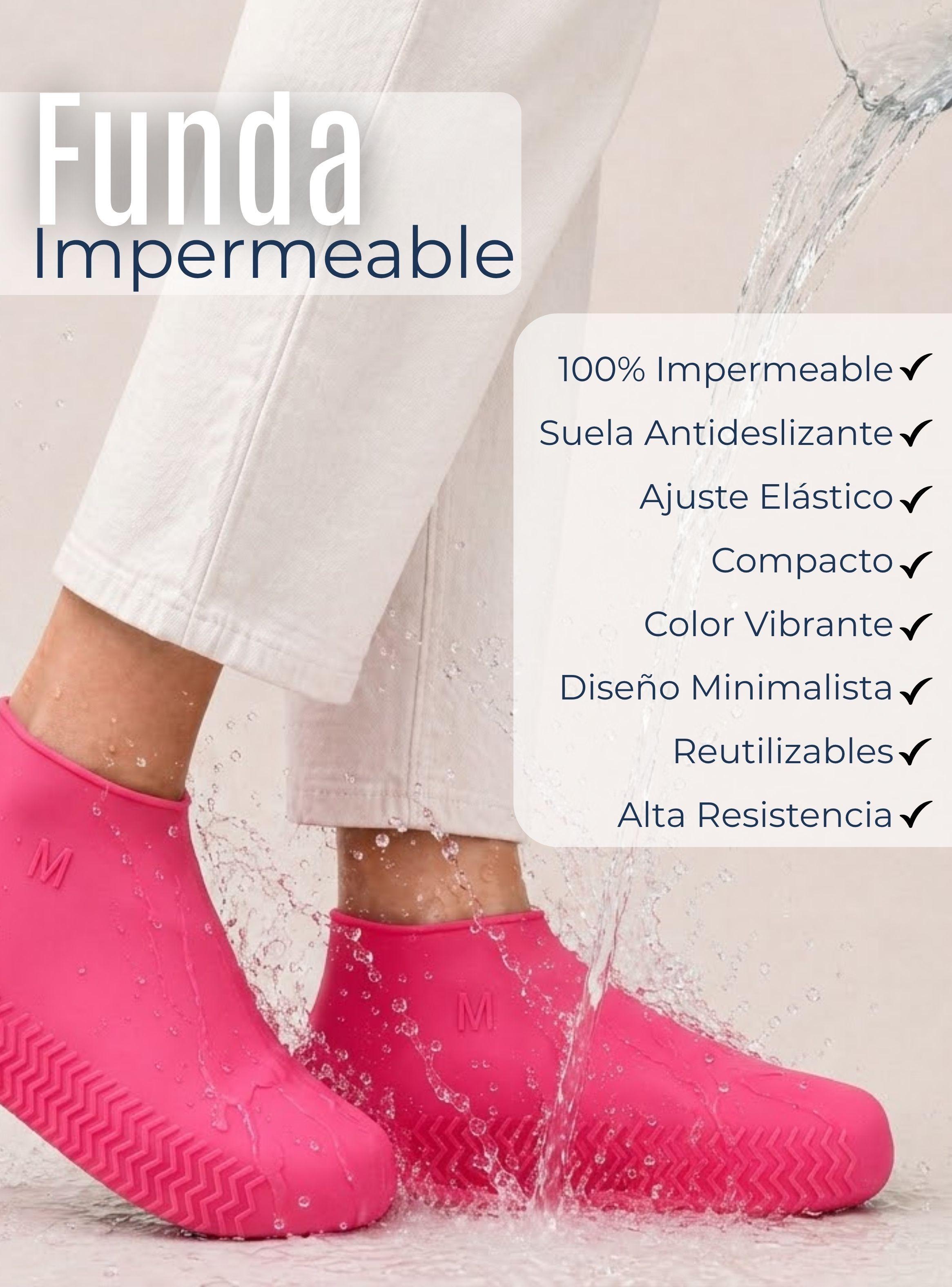Fundas Cubre Zapatos Rosado Impermeable Silicona Antideslizante 1 Par Surtidas -5