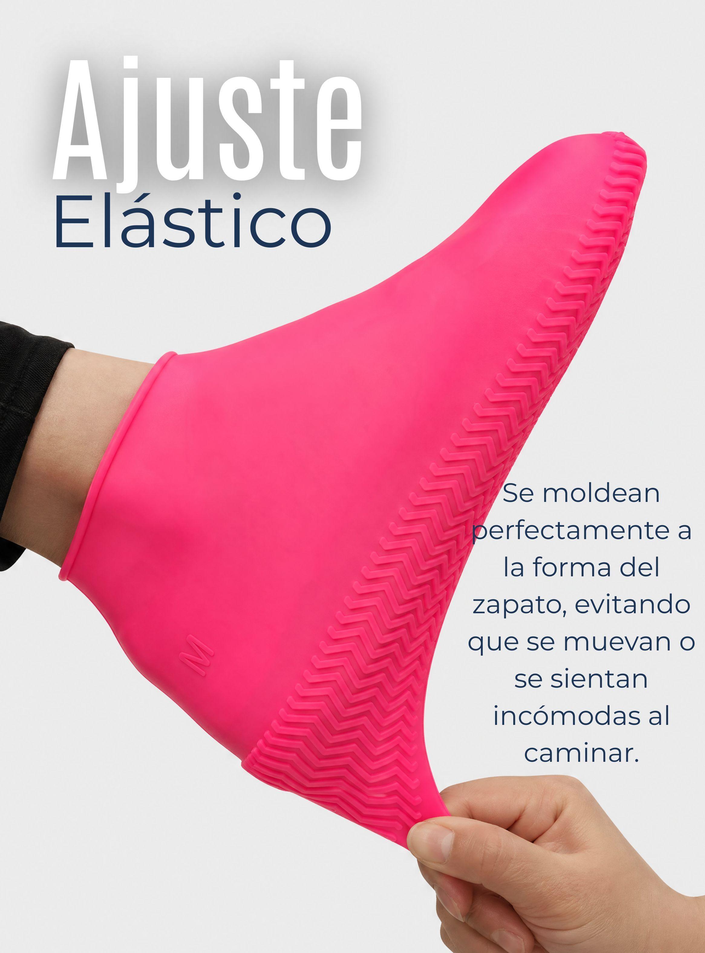 Fundas Cubre Zapatos Rosado Impermeable Silicona Antideslizante 1 Par Surtidas -6