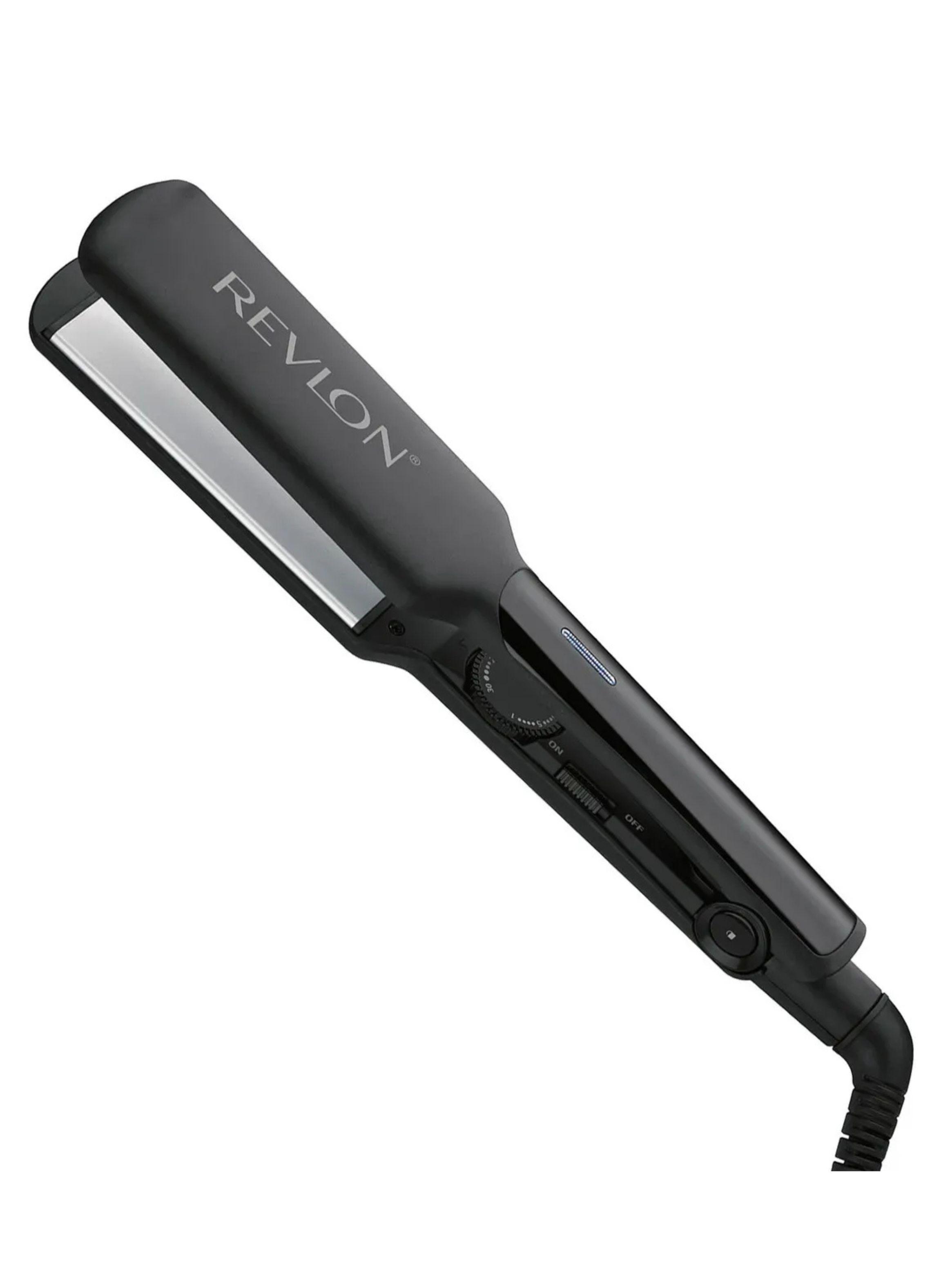 Plancha Alisadora De Cabello Revlon Placas De Cerámica Alaciadora Negra-1