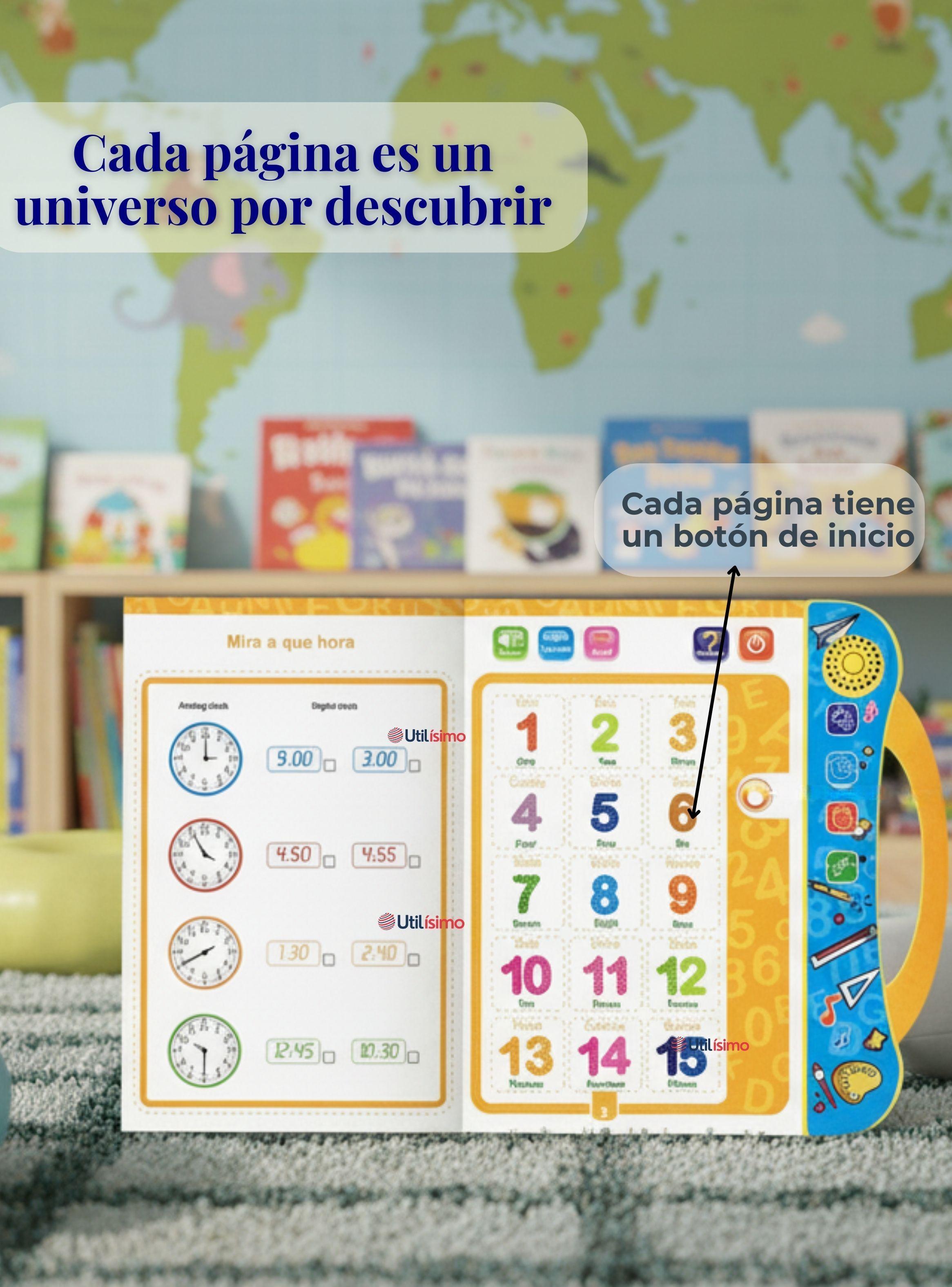 Libro Didáctico Interactivo con Aprendizaje Bilingüe Juguete Niño o Niña  -4