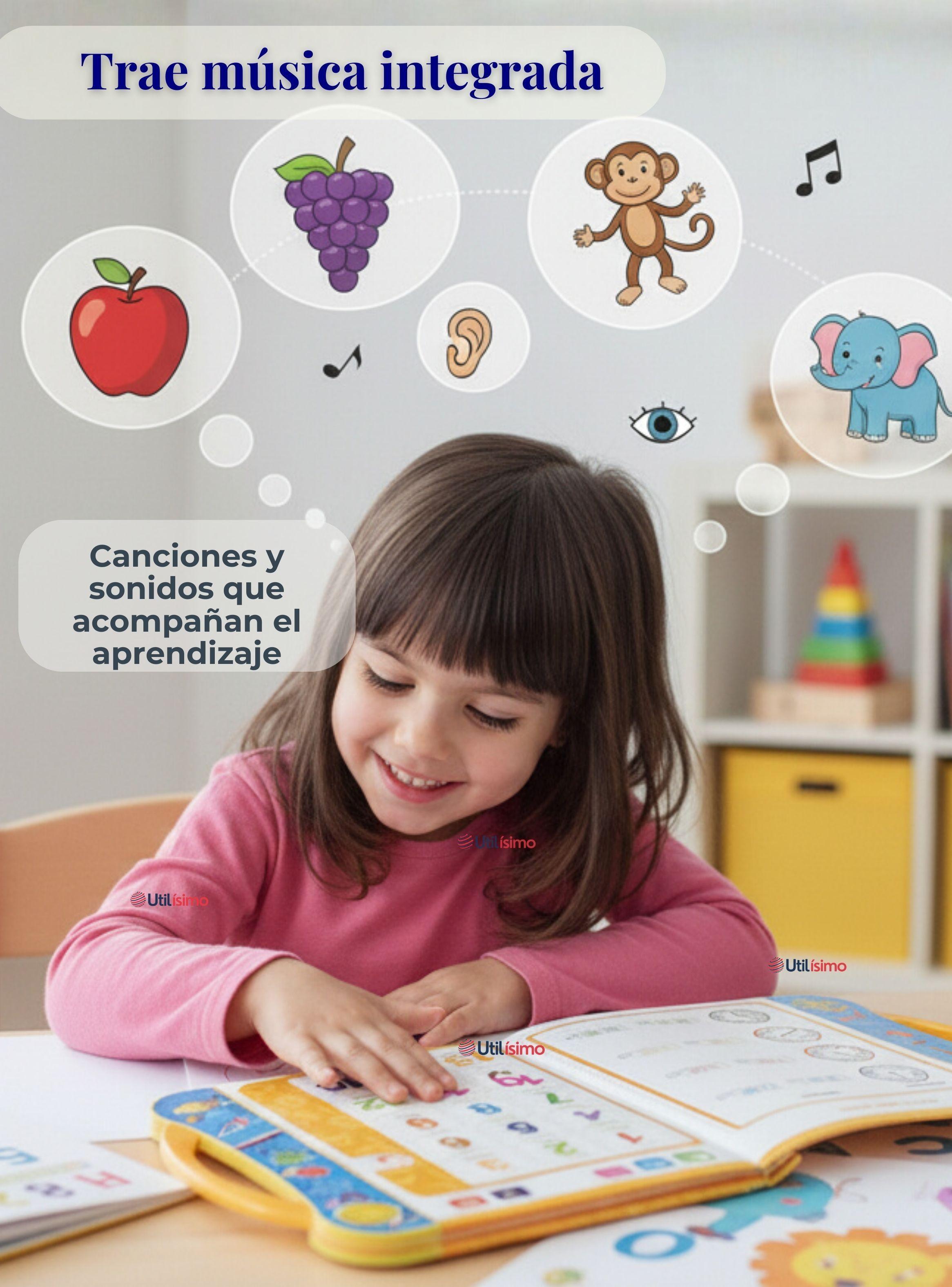 Libro Didáctico Interactivo con Aprendizaje Bilingüe Juguete Niño o Niña  -7