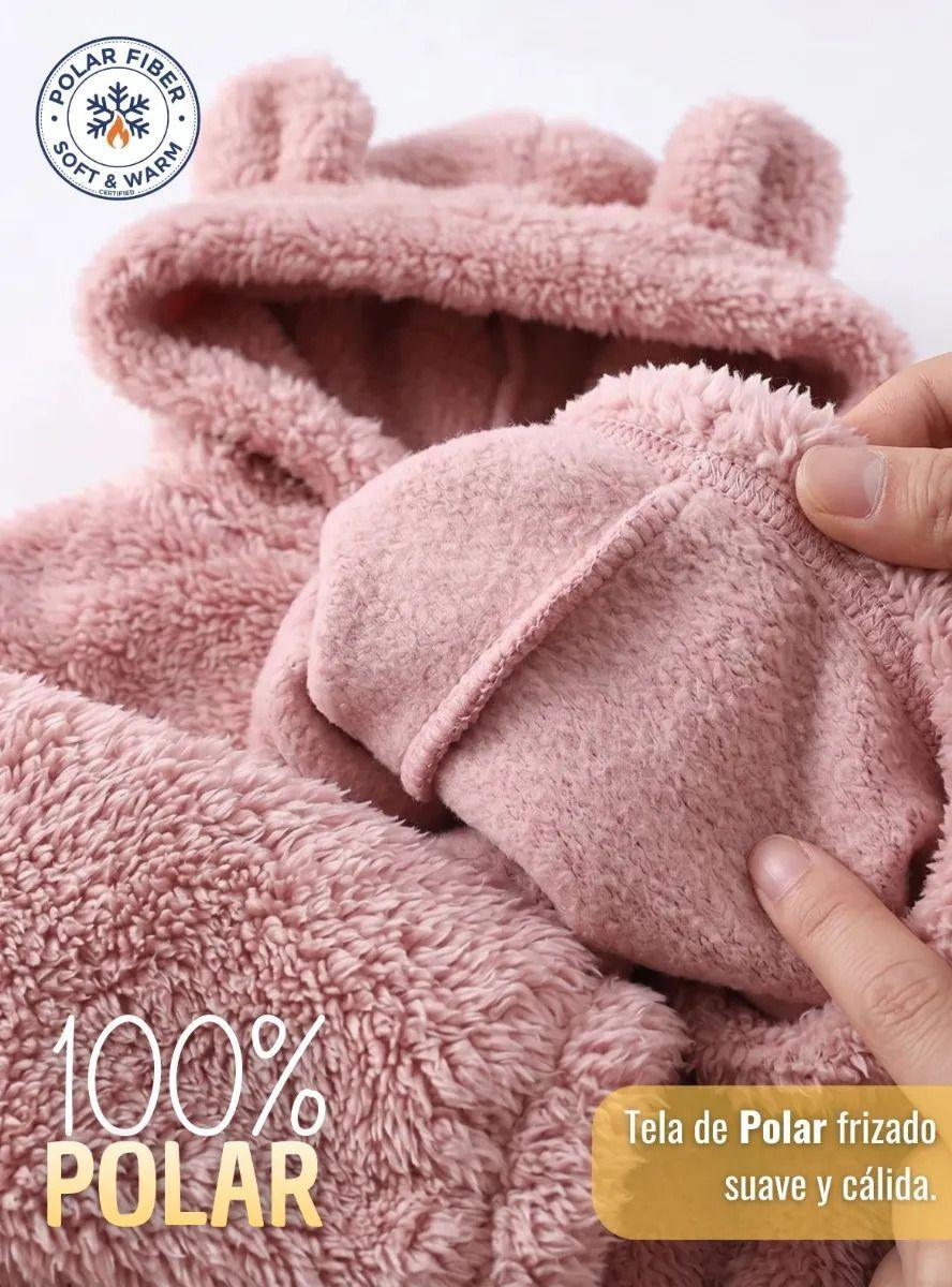 Conjunto 2 Piezas Polar Buzo Polerón Capucha con Orejitas Niña Rosa-6