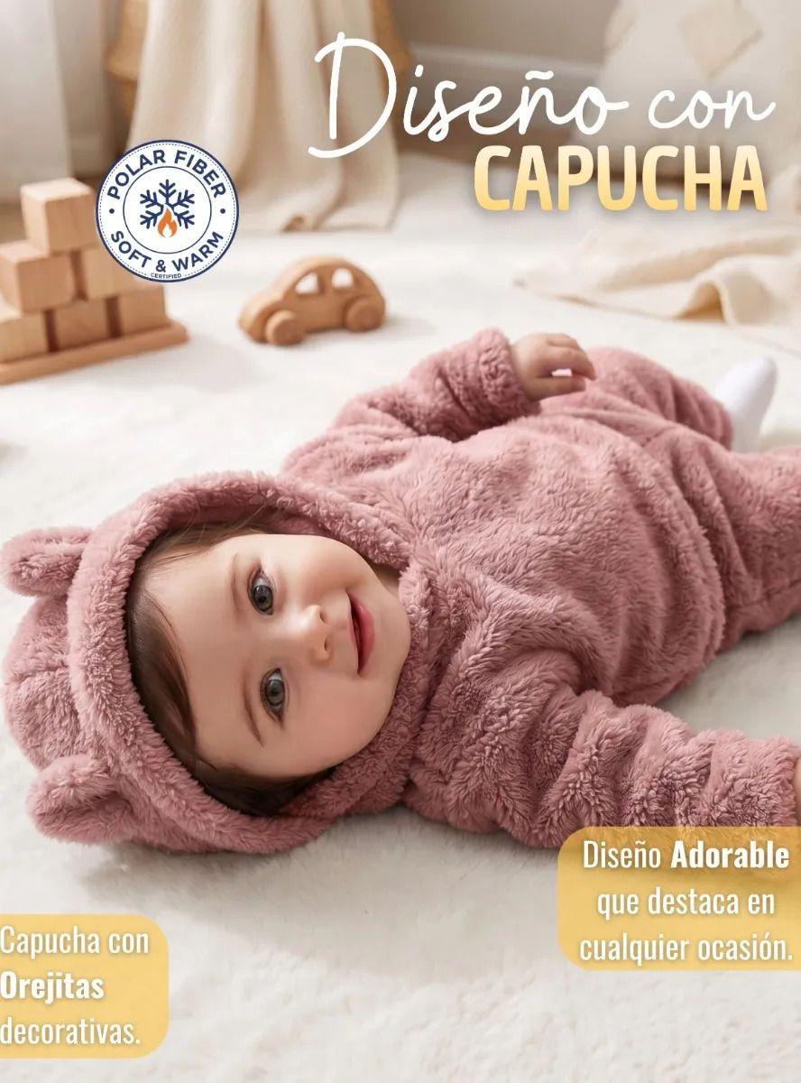 Conjunto 2 Piezas Polar Buzo Polerón Capucha con Orejitas Niña Rosa-8