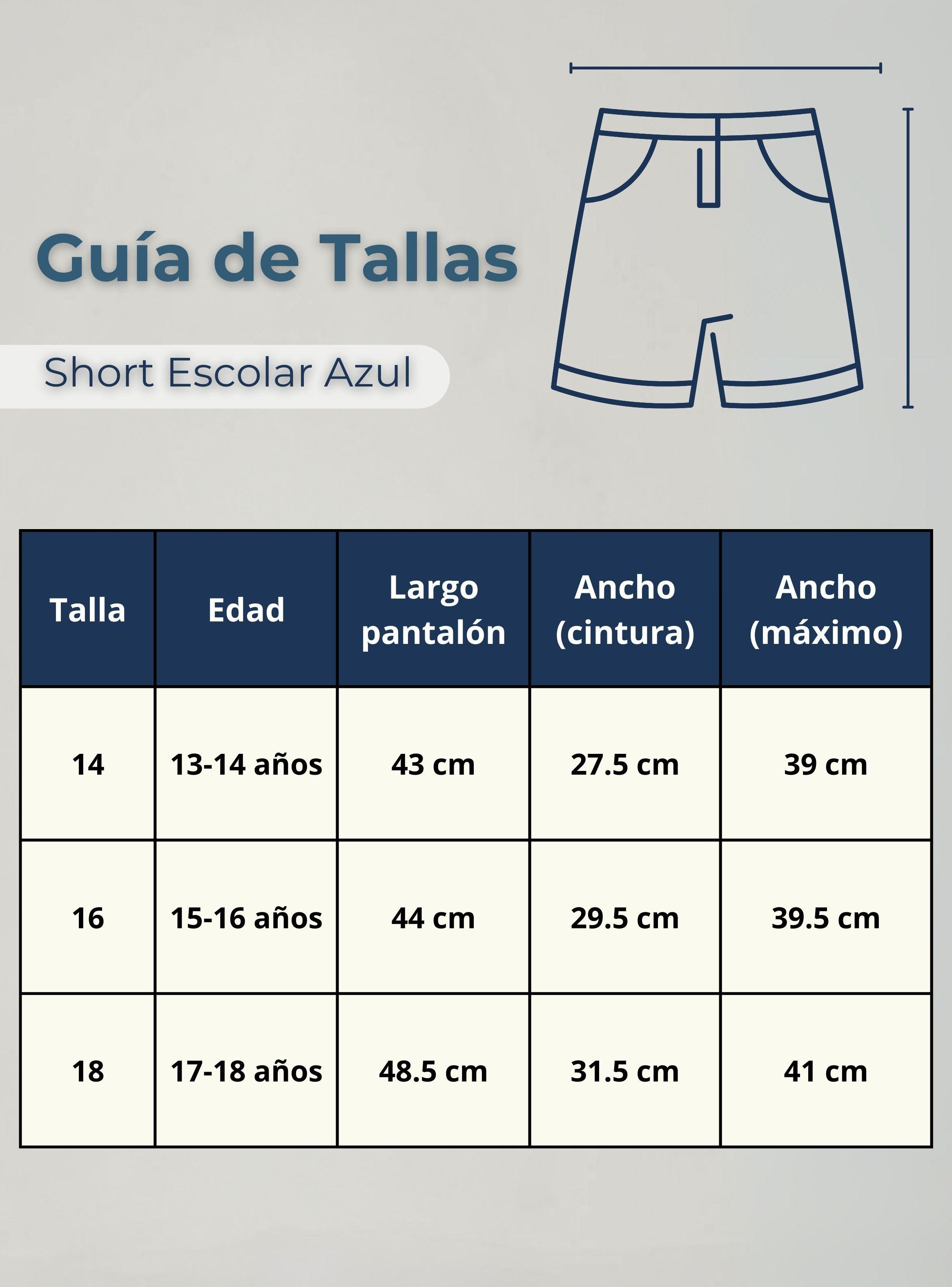 Pack 2 Pantalones Cortos Escolar Juvenil Algodón Short Deportivo Azul Marino-4