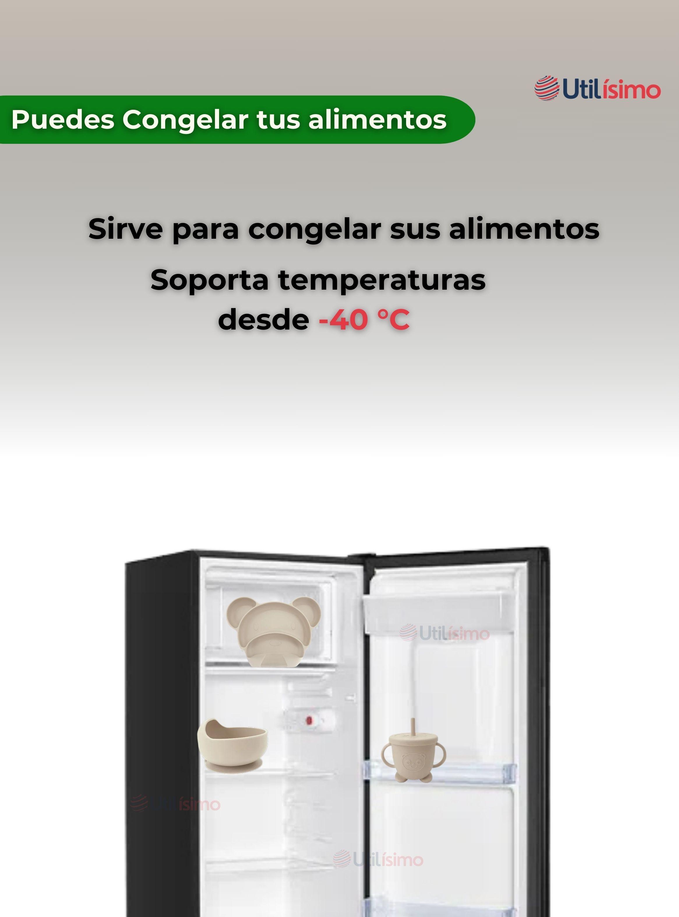 Set De Alimentación Bebé Silicona 6 Piezas Libre BPA Beige-4