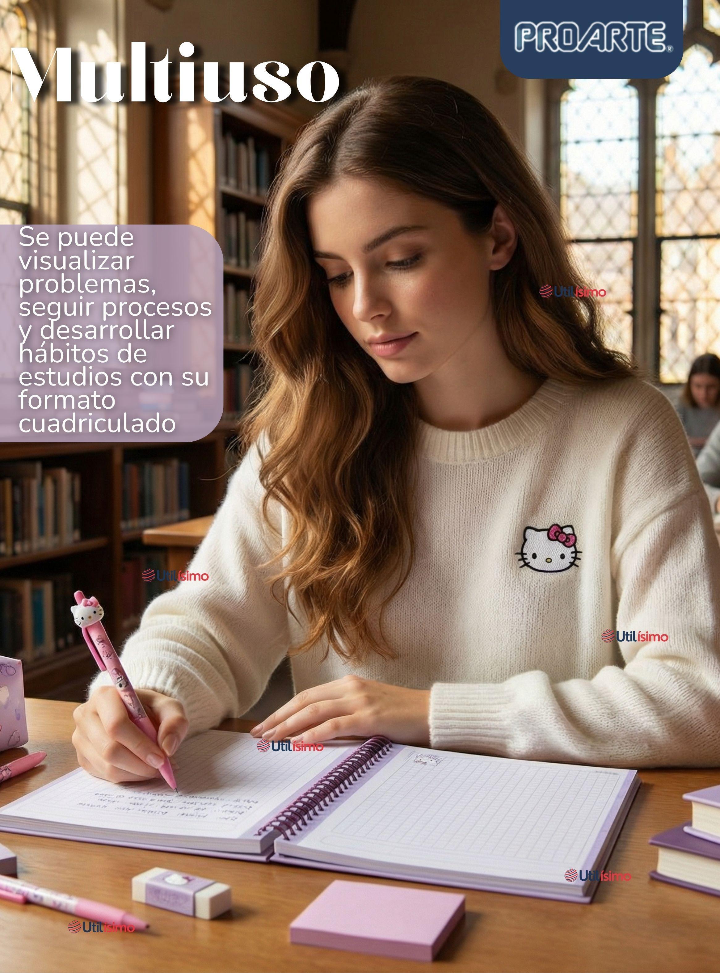 Cuaderno Universitario Hello Kitty 150 Hojas Tapa Gruesa Proarte Diseño Surtido-4