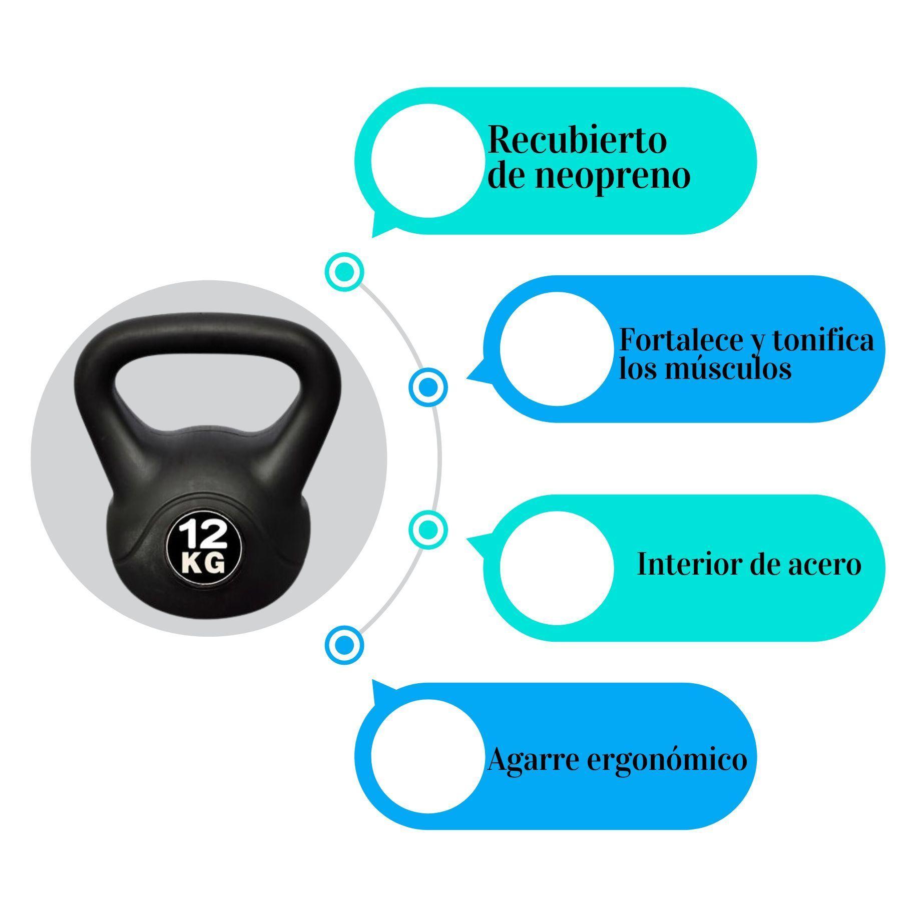 Pesa Rusa 12 Kg Kettlebell Mancuerna Entrenamiento Fitness-4