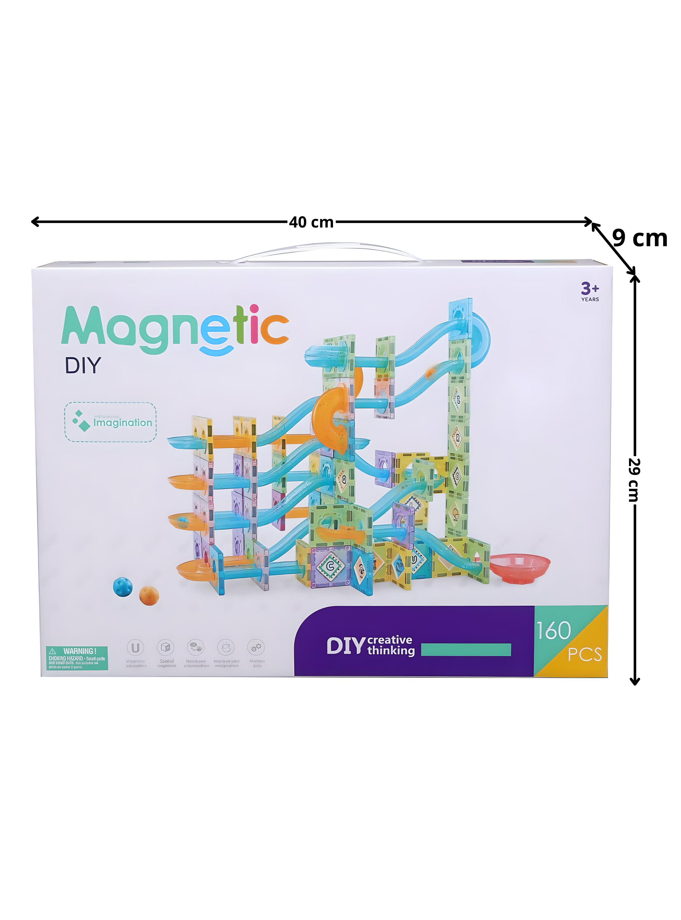 Juguete Pista Armable Lego Magnético de 160 Piezas Niño Niña-2