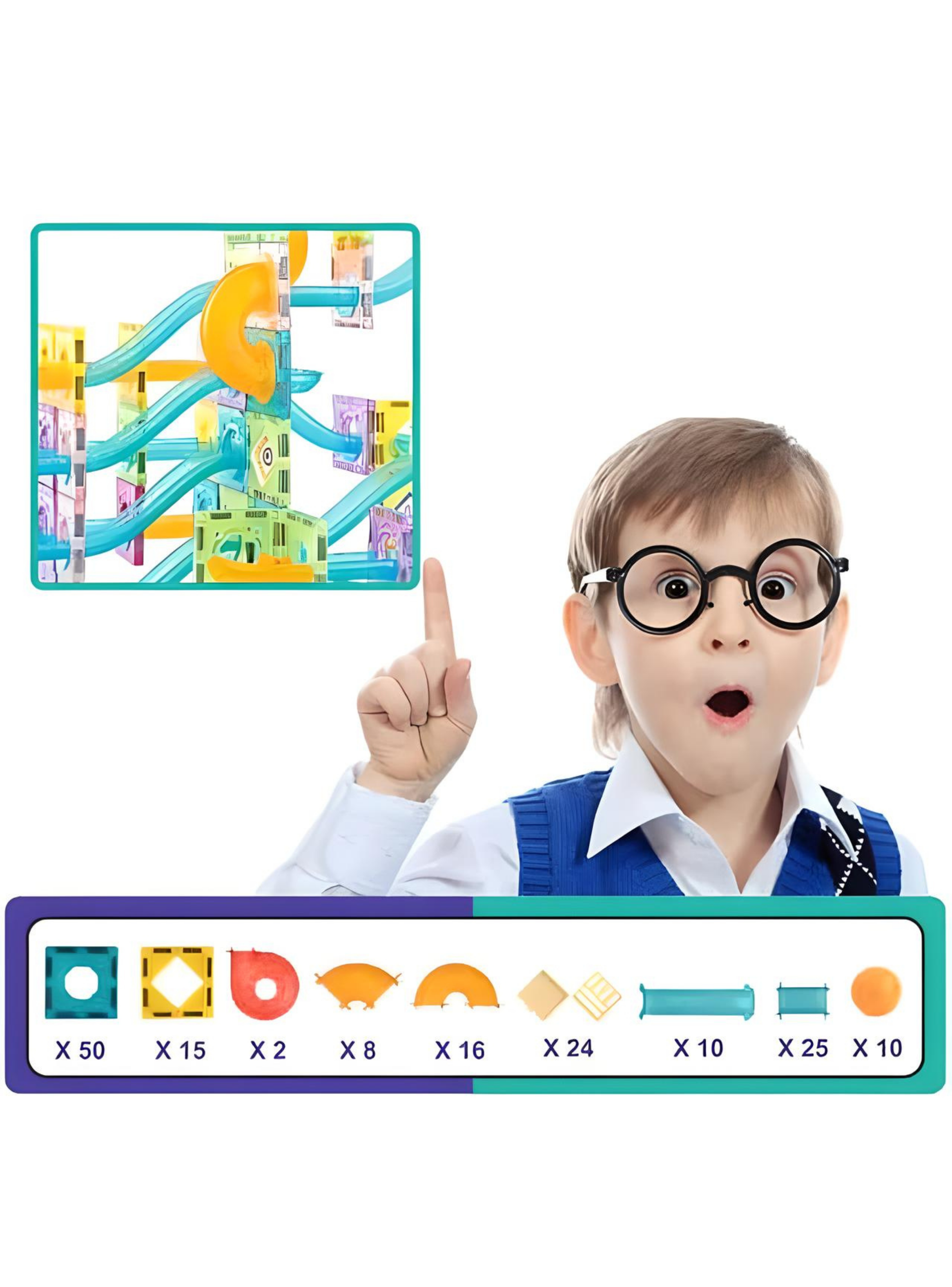 Juguete Pista Armable Lego Magnético de 160 Piezas Niño Niña-3