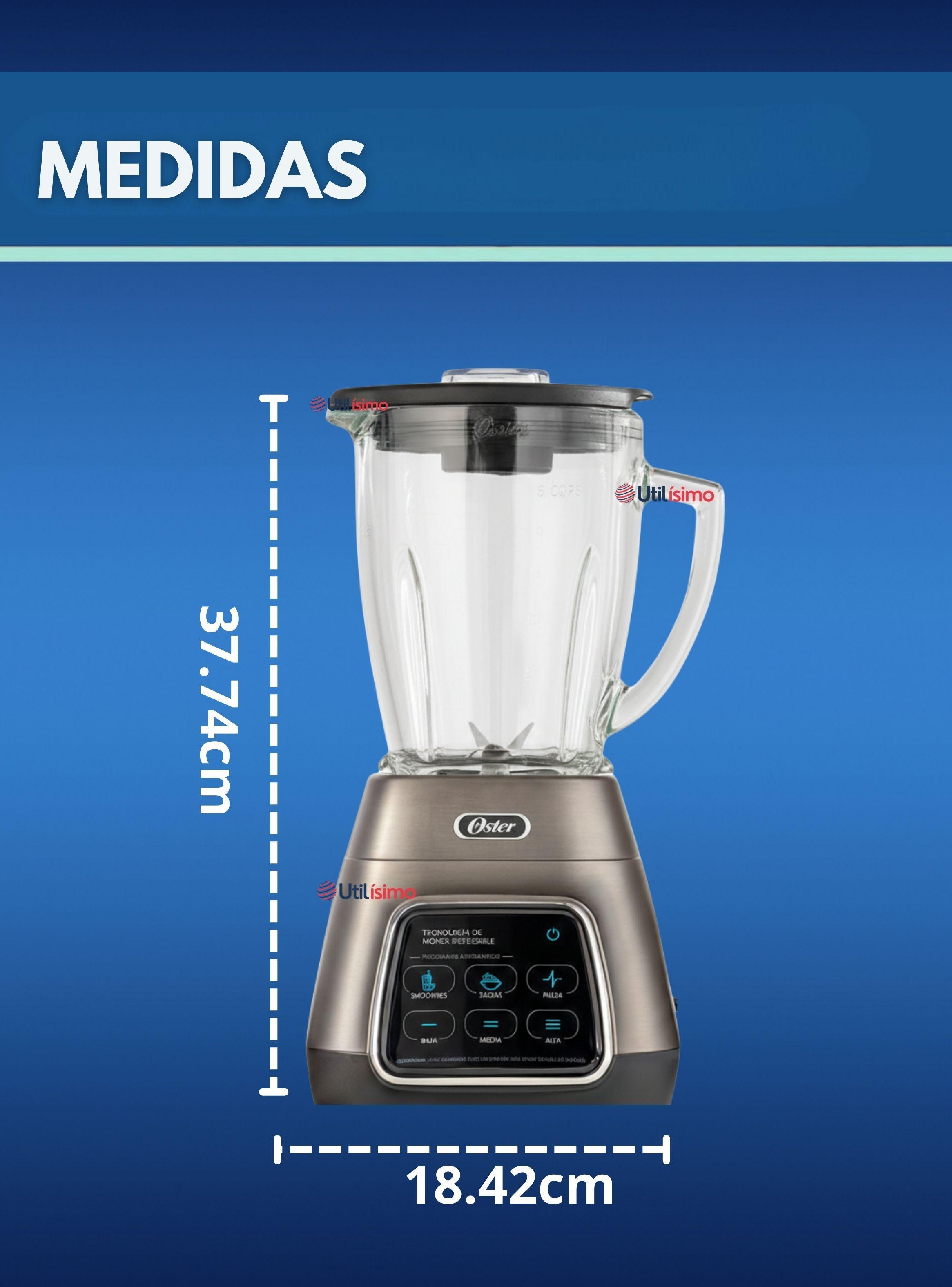 Licuadora Oster® programas automáticos con tecnología reversible,vaso BLend-N-Go BLSTPYG1312XBG-3