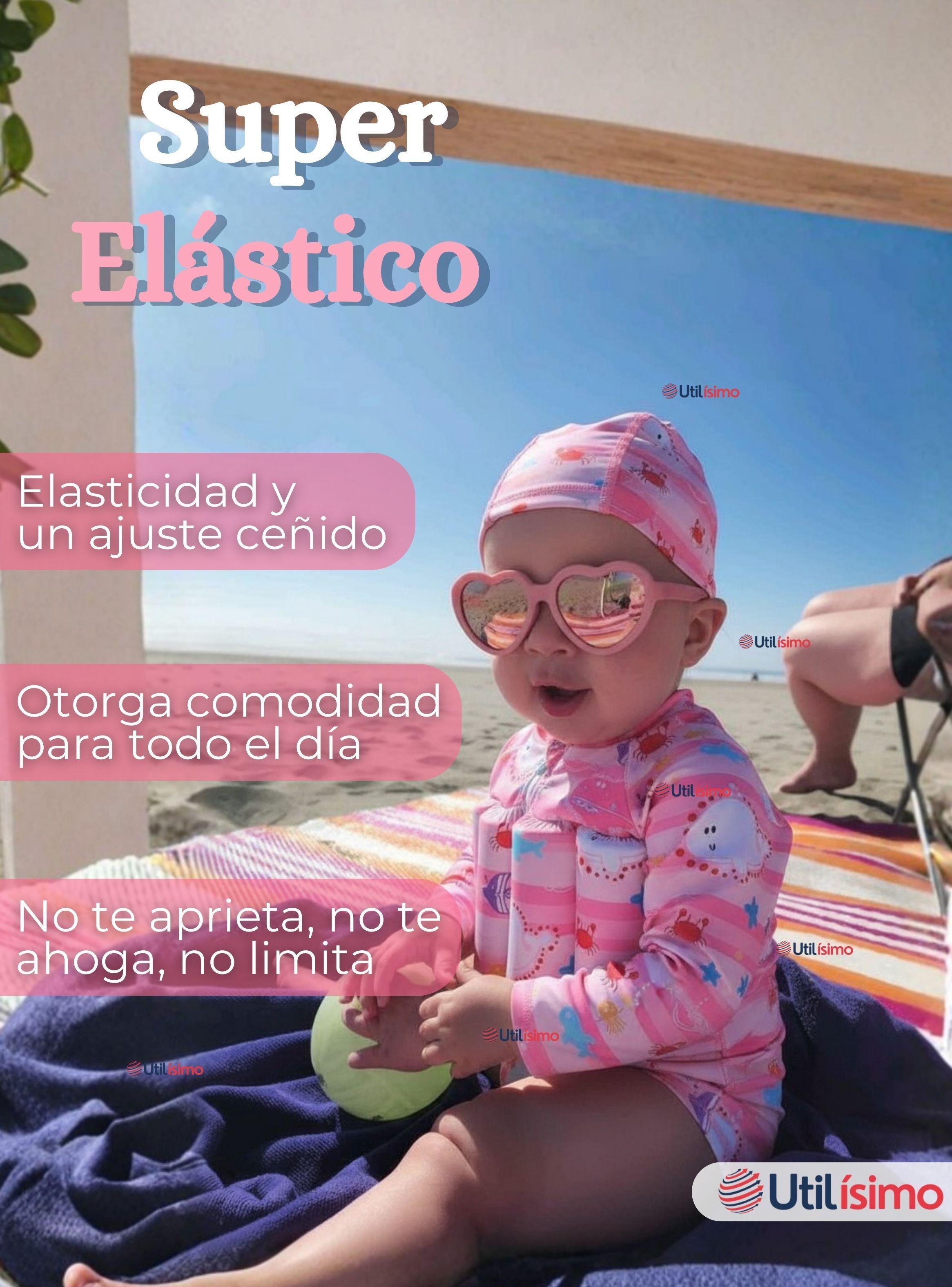 Traje de Baño Flotador Enterito Con Gorro 2 Piezas para Niña de 9 a 36 Meses Marine Fantasy-4