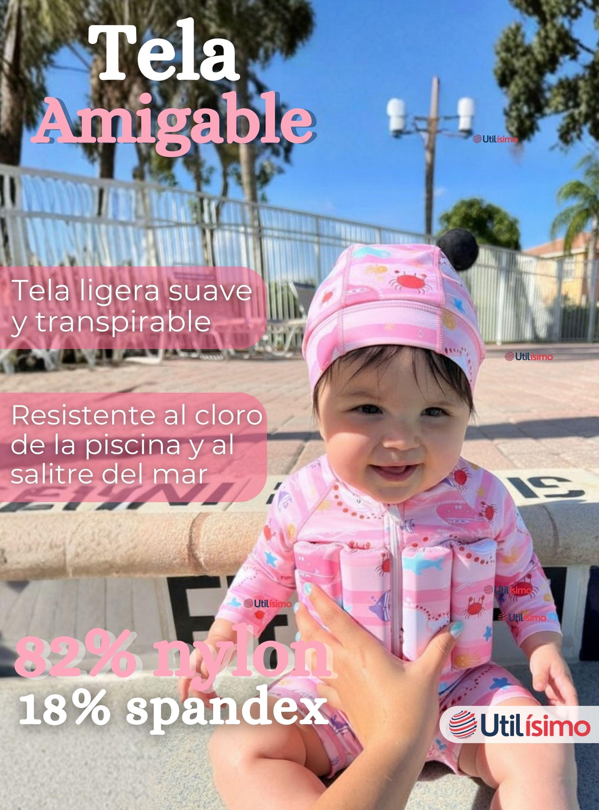 Traje de Baño Flotador Enterito Con Gorro 2 Piezas para Niña de 9 a 36 Meses Marine Fantasy-6