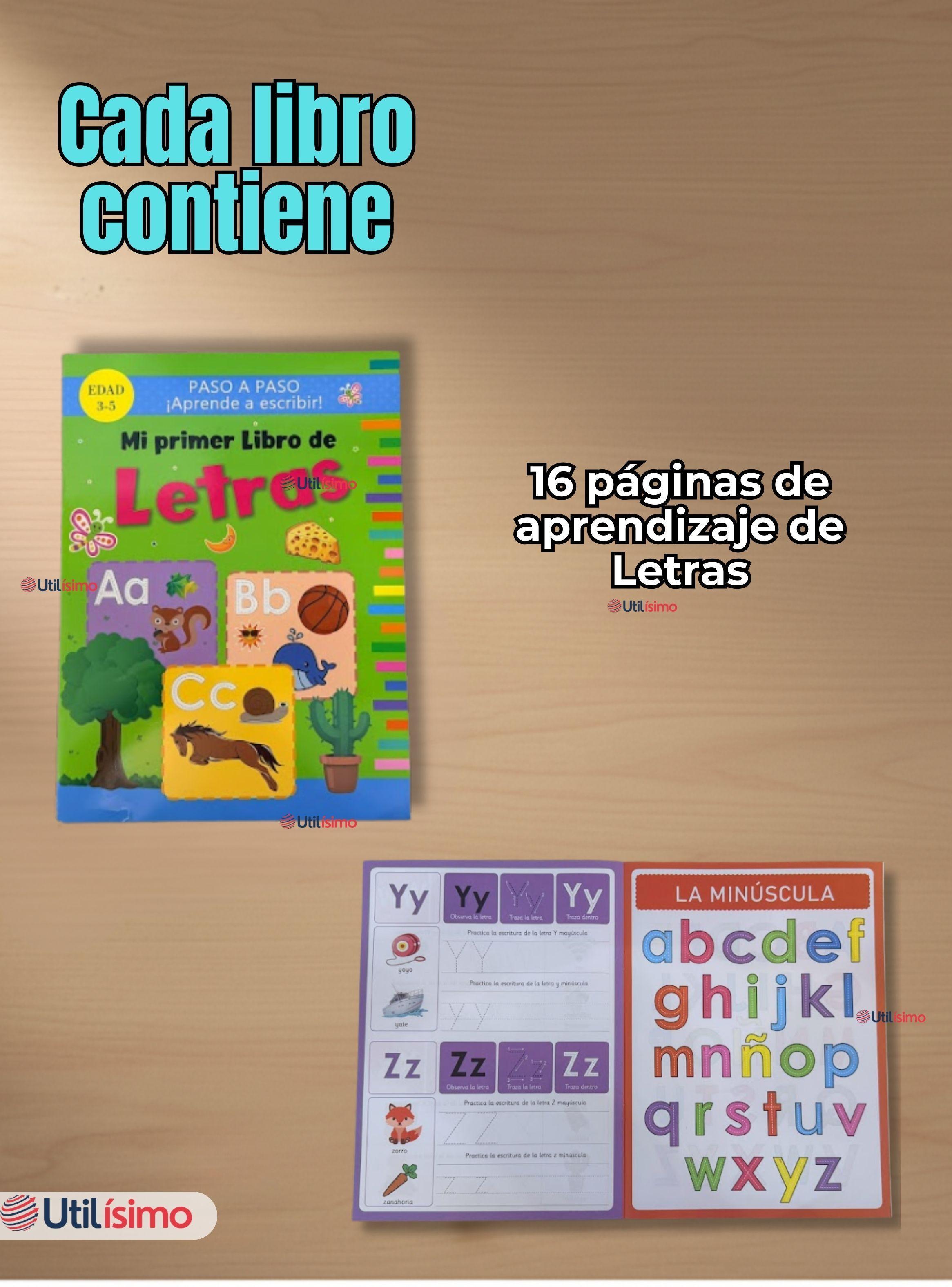 Pack 2 Libros De Aprendizaje de Letras Educativo Diseño Surtido-3