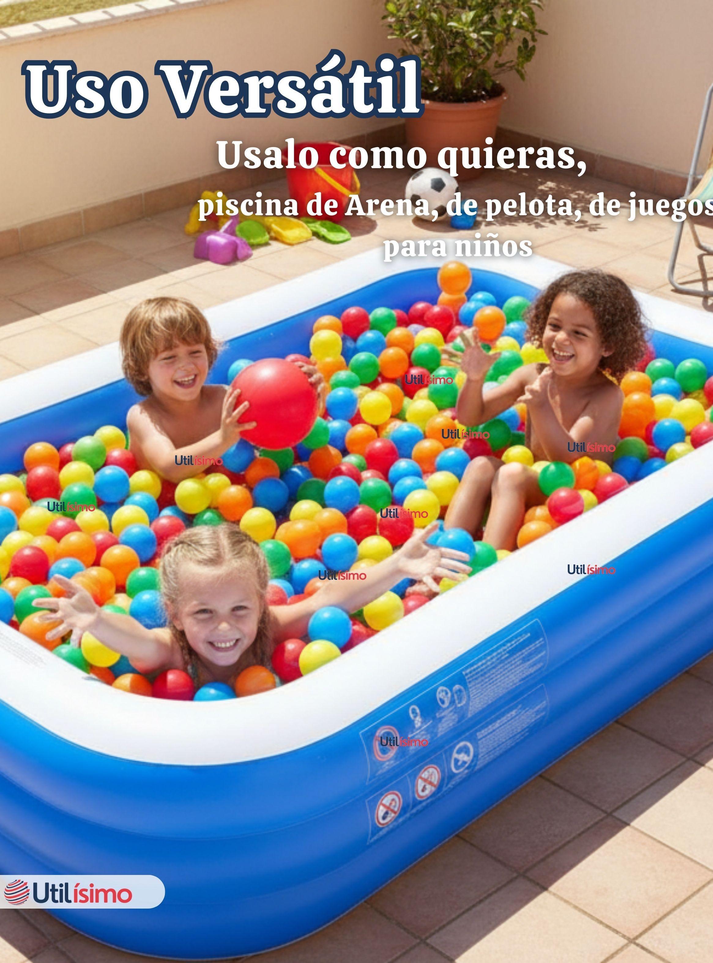 Piscina Inflable Rectangular 260x170x60 CM de Color Azul-5