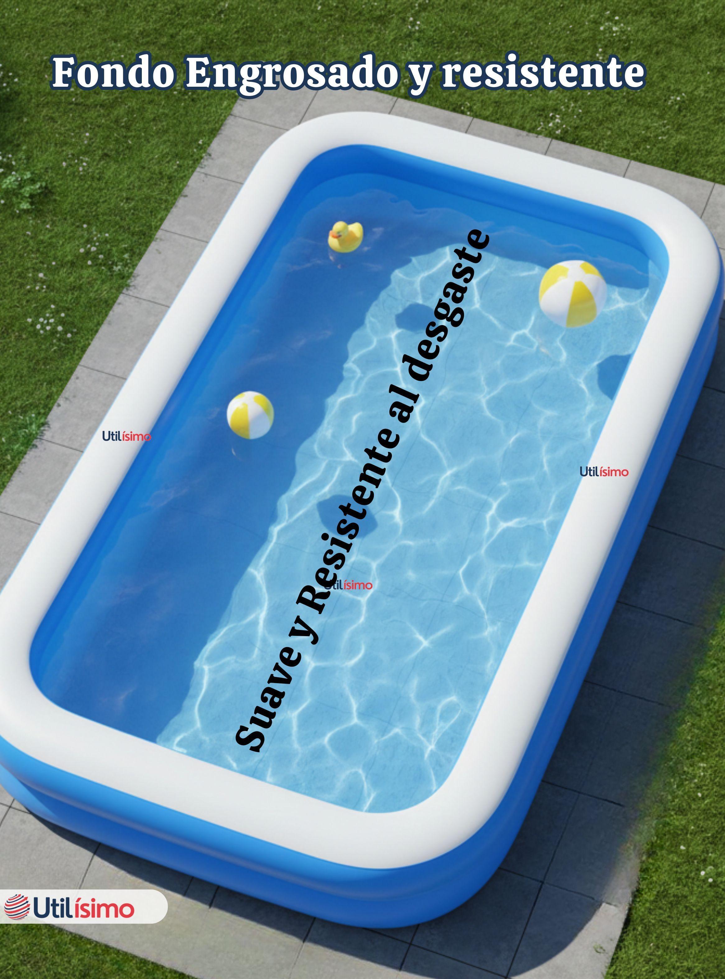 Piscina Inflable Rectangular 260x170x60 CM de Color Azul-7