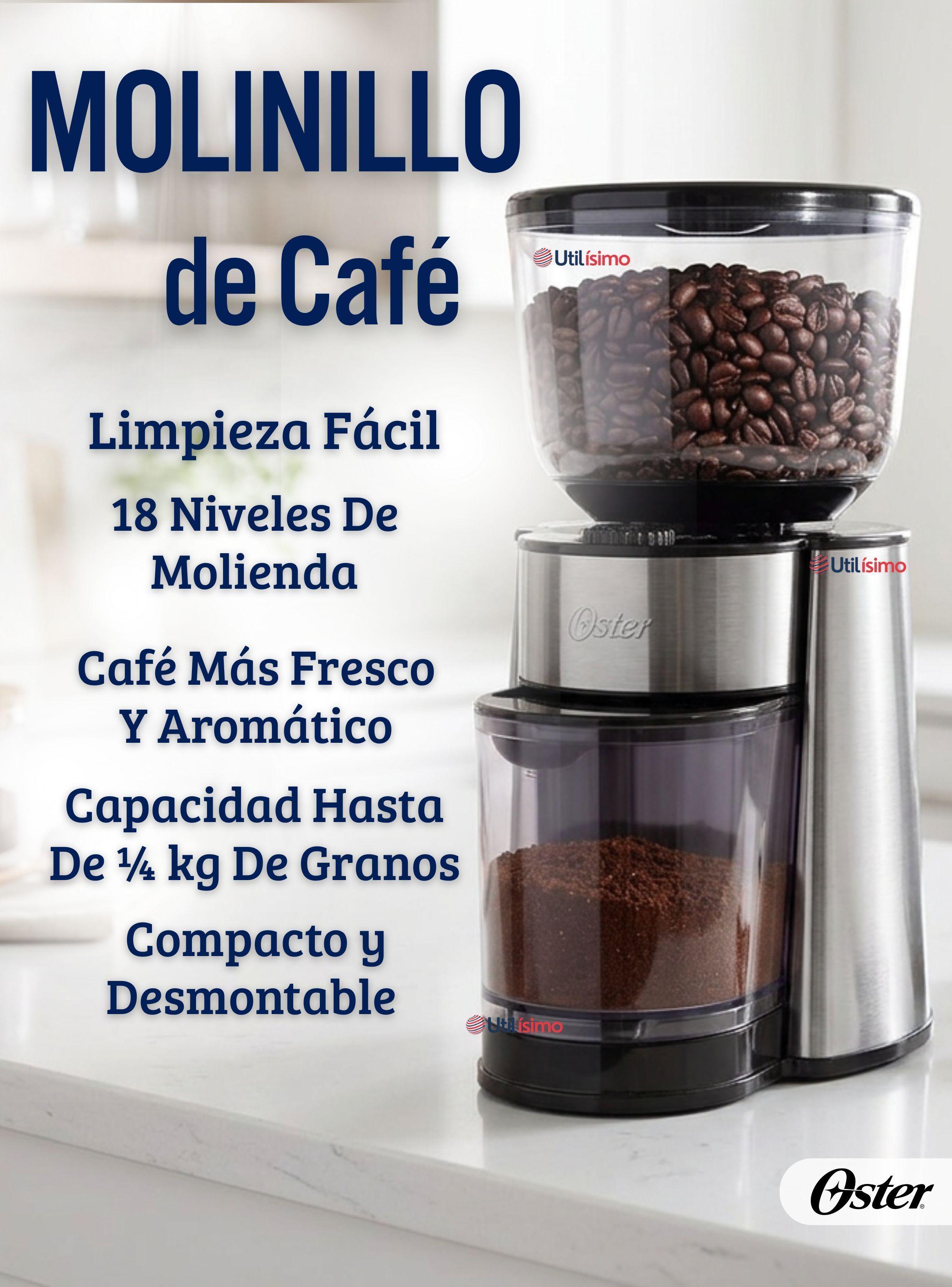 Oster® Molinillo de Café, Accesorio, Con 18 Ajustes De Grosor, Incluye Accesorios, BVSTBMH23-2