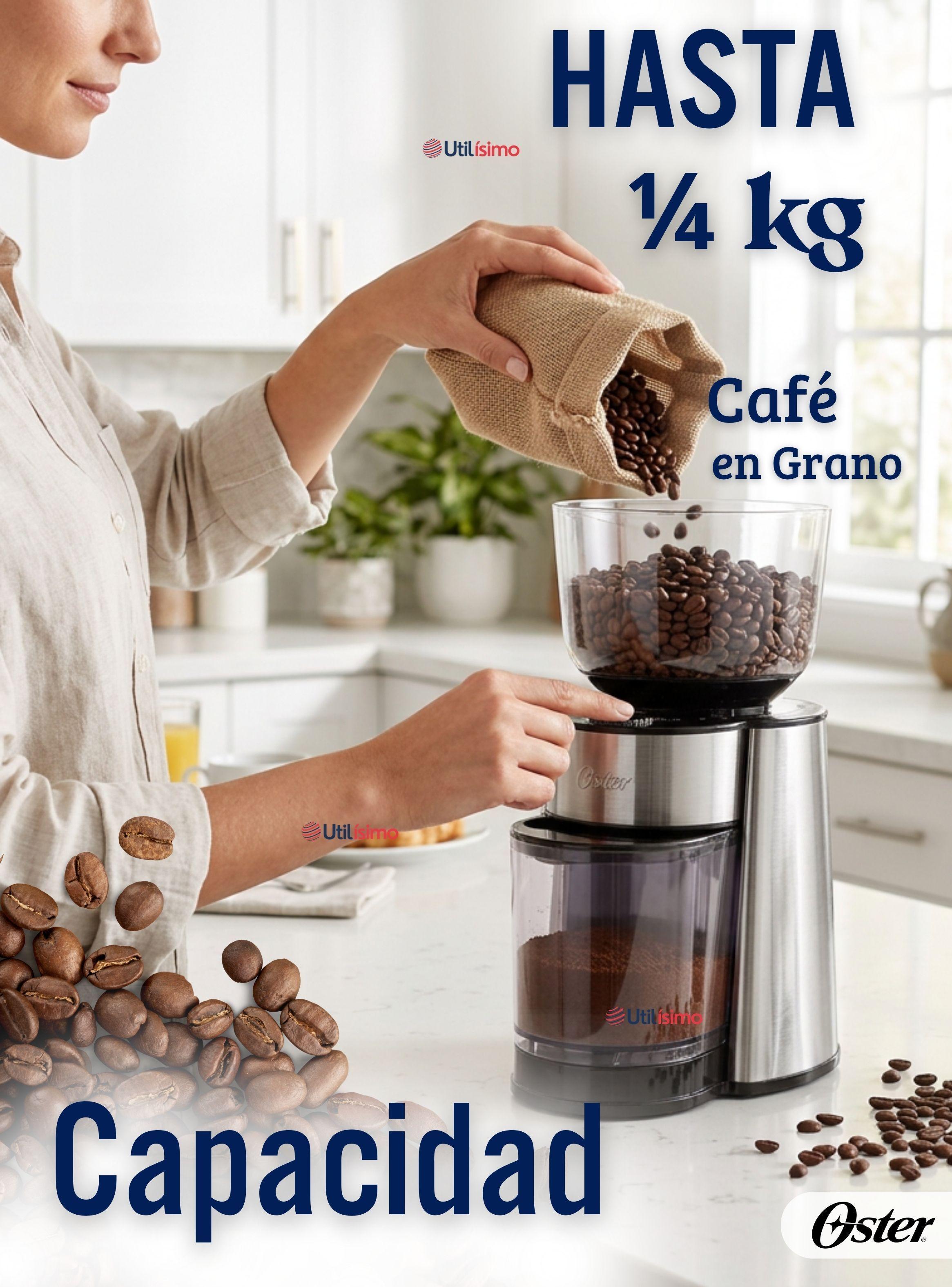 Oster® Molinillo de Café, Accesorio, Con 18 Ajustes De Grosor, Incluye Accesorios, BVSTBMH23-4