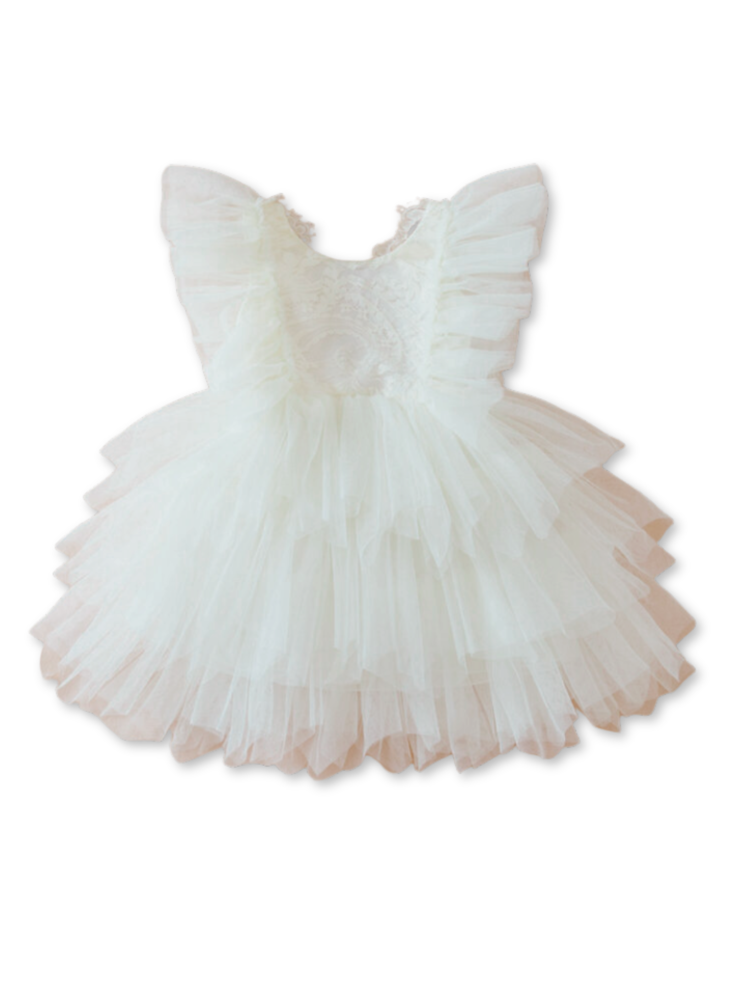Vestido De Fiesta De Encaje Y Tul Niñas 6 meses a 4 años Baby Girls-0
