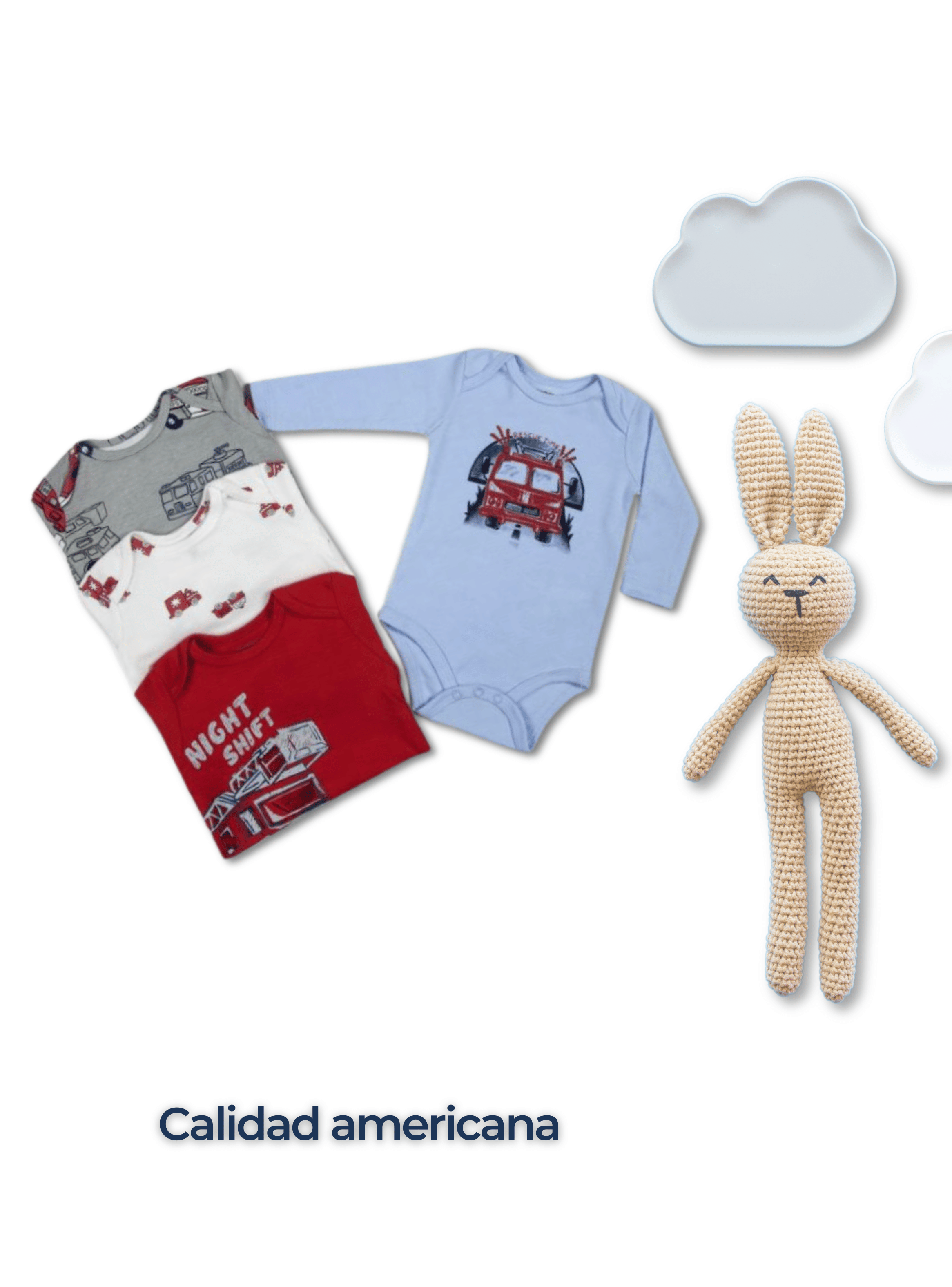 Pack 4 Bodys Bebé Niño Manga Larga Tedmimak 100% Algodón Red Cars-5
