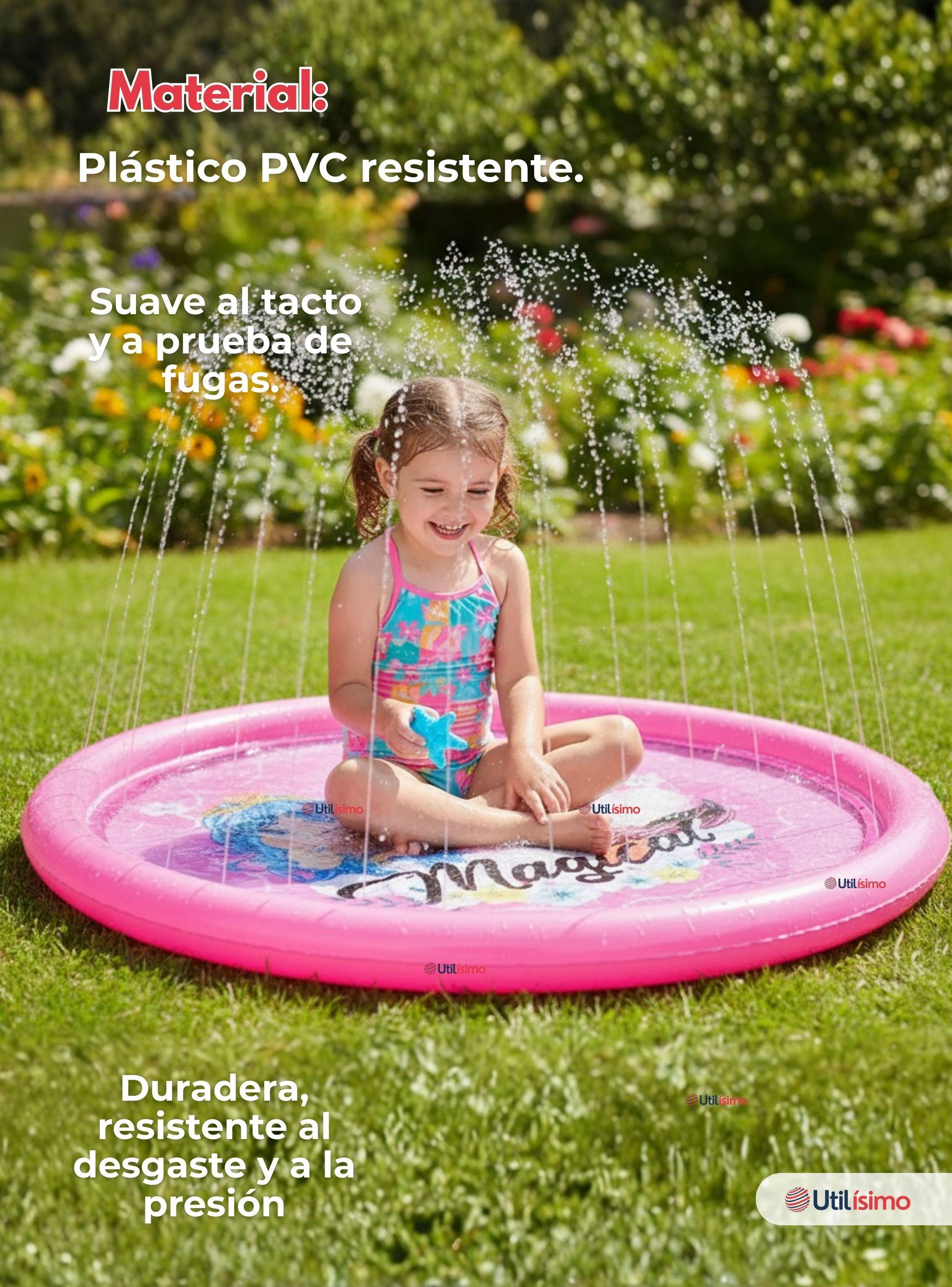 Alfombra Piscina Rociador de Agua Para Niña 170 cm Color Rosado-4