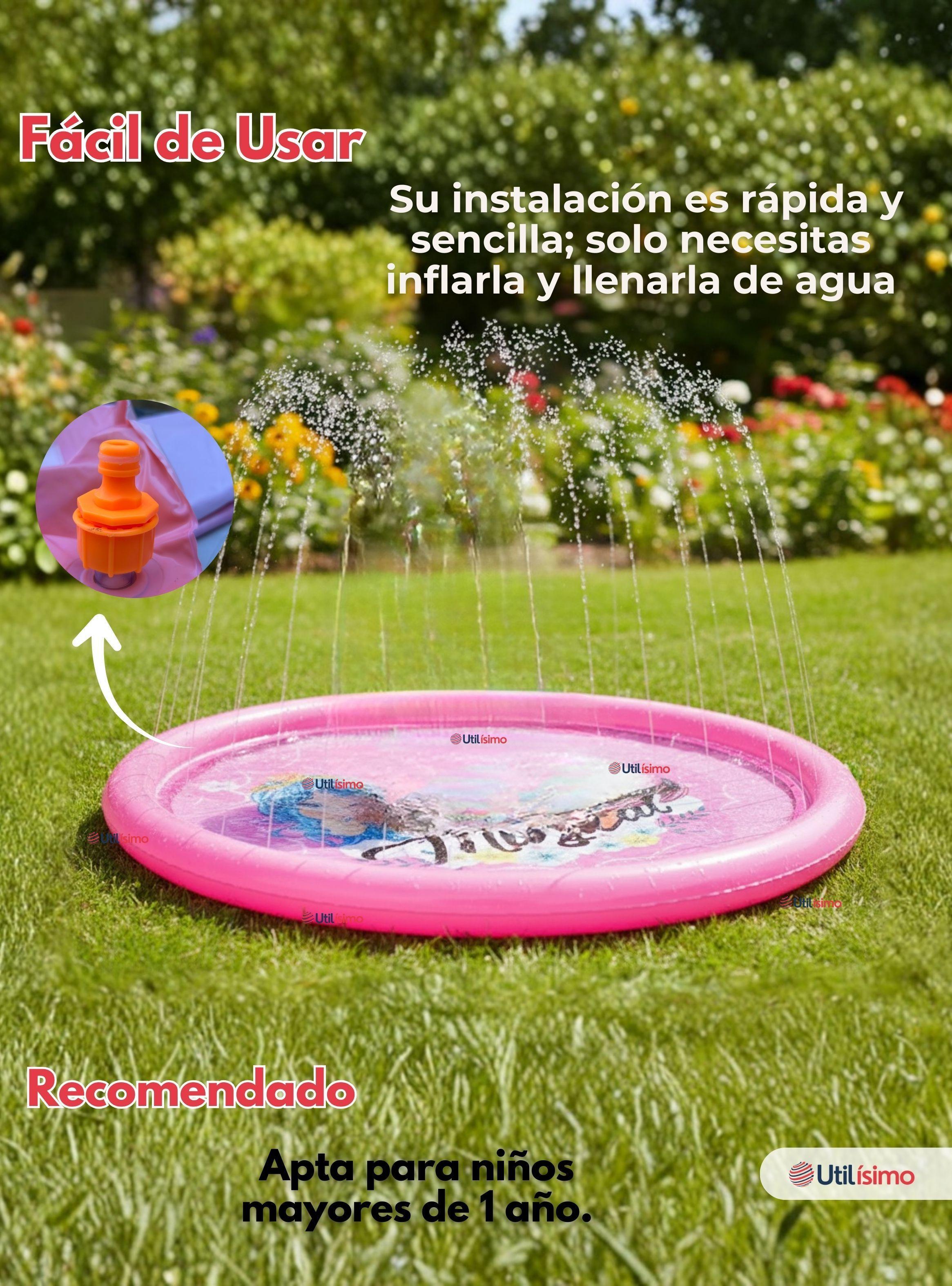 Alfombra Piscina Rociador de Agua Para Niña 170 cm Color Rosado-5