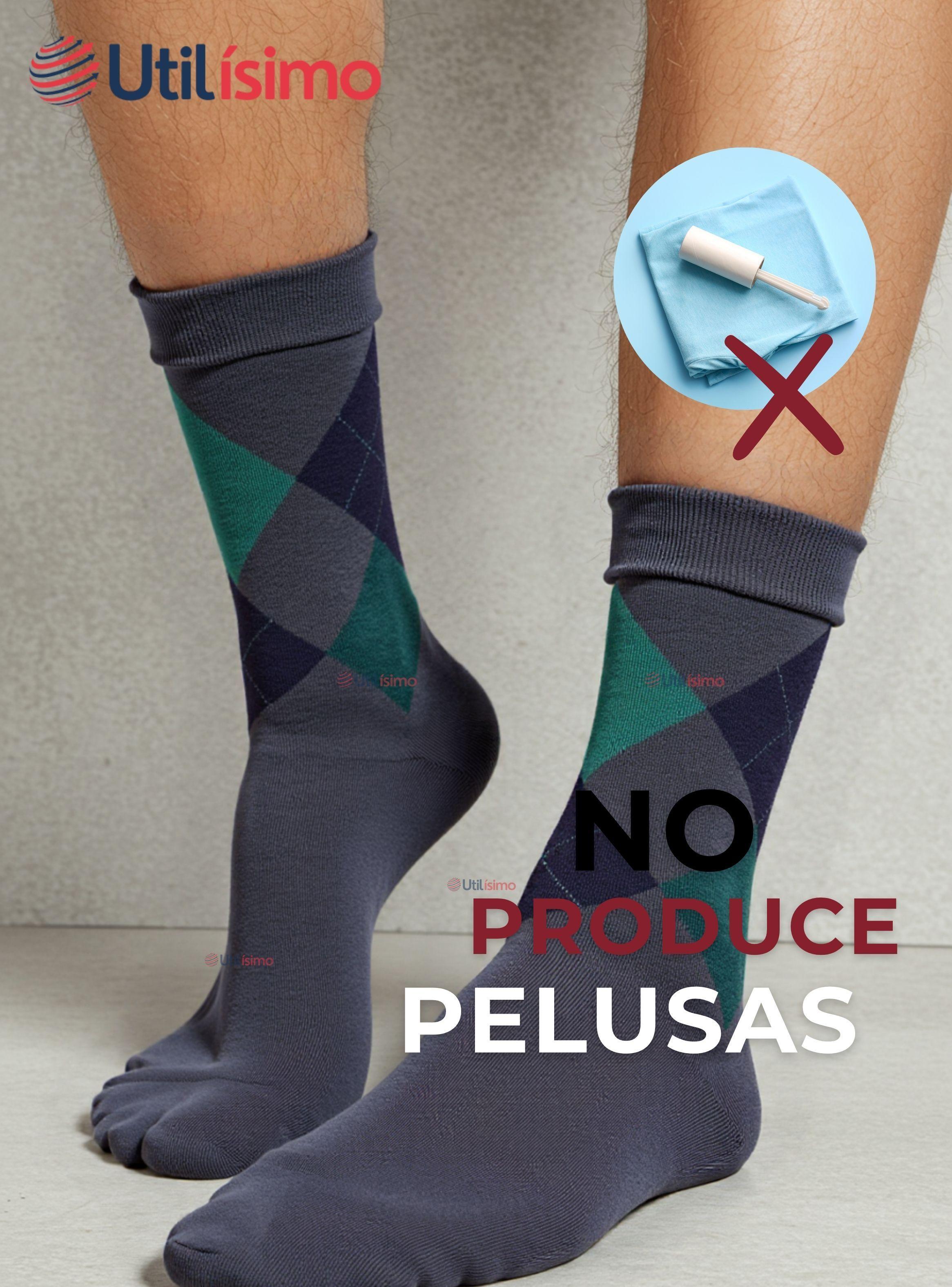 Pack 6 Pares Calcetines Acrílico de Vestir Hombre Rombos Surtidos-7