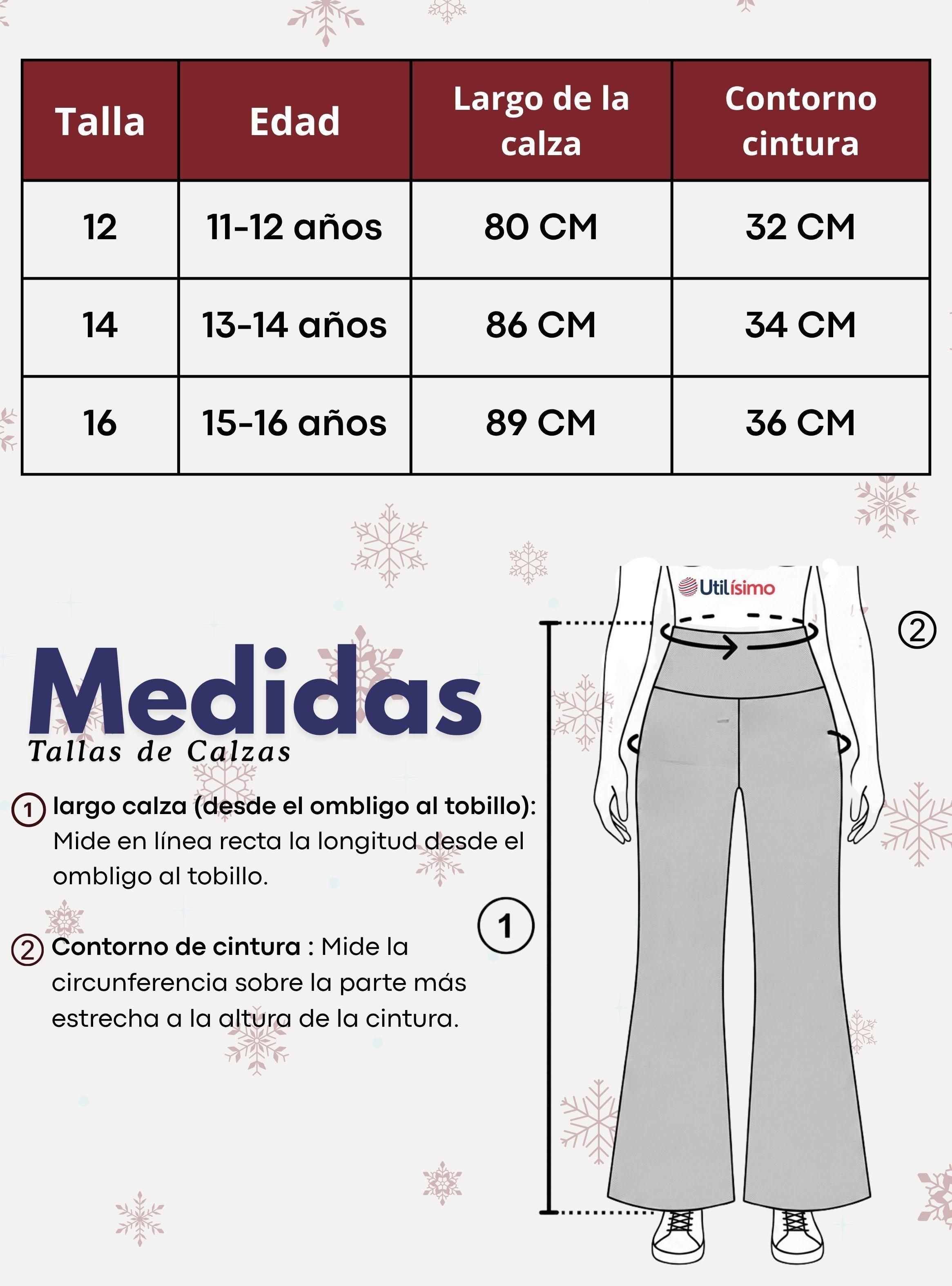 Pantalón Palazzo Polar Con Chiporro Niña Juvenil Calza Elasticada Térmica Negra-3