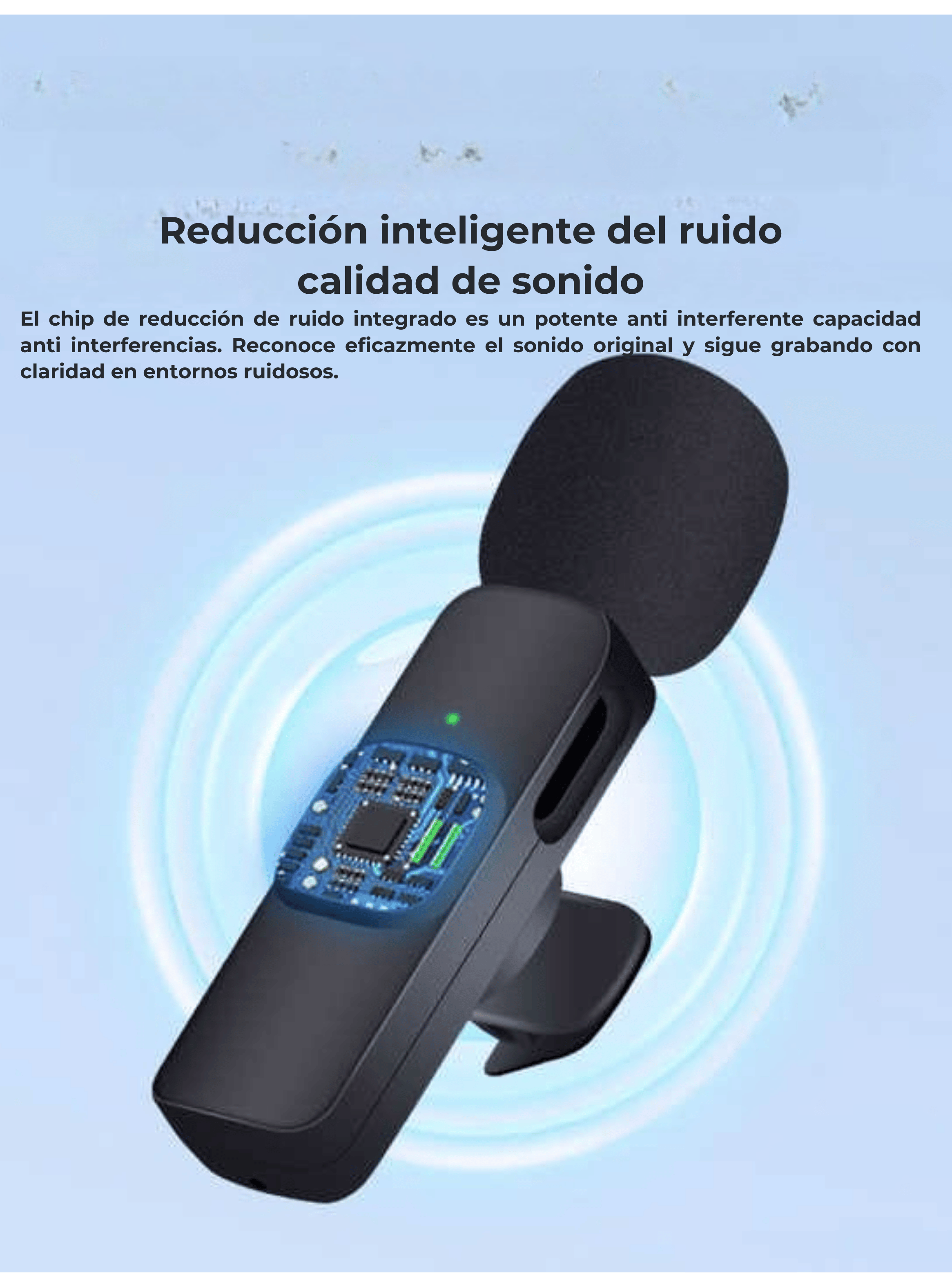 Micrófono Inalambrico Pro USB-C Recargable Celular iPhone Android iPad-4