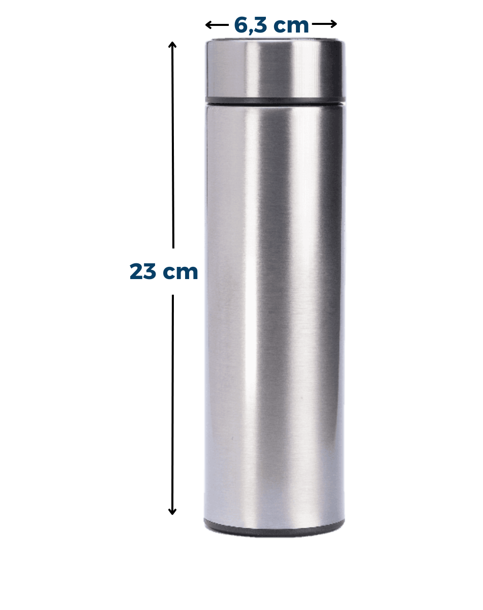Termo Inteligente Vaso Digital Táctil Taza Led Smart Cup Plateado-2
