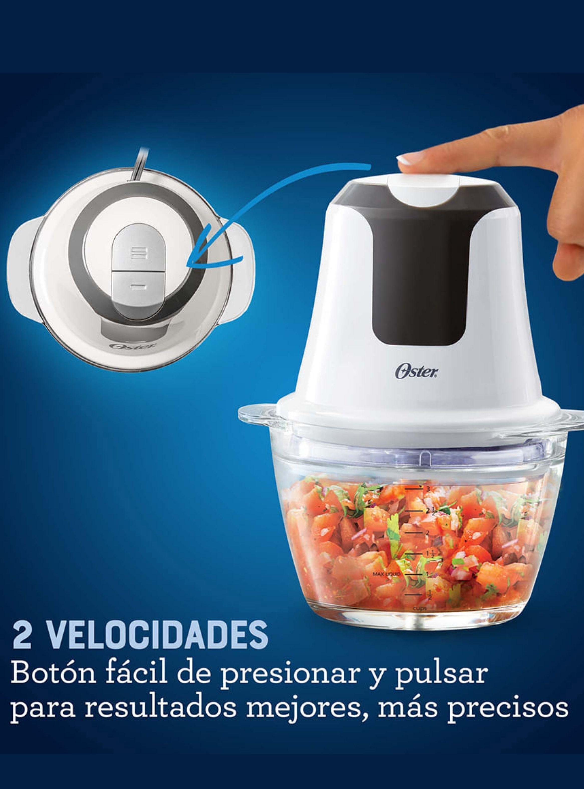 Mini picadora Oster® 3 tazas con bowl de vidrio FPSTFP3340-5