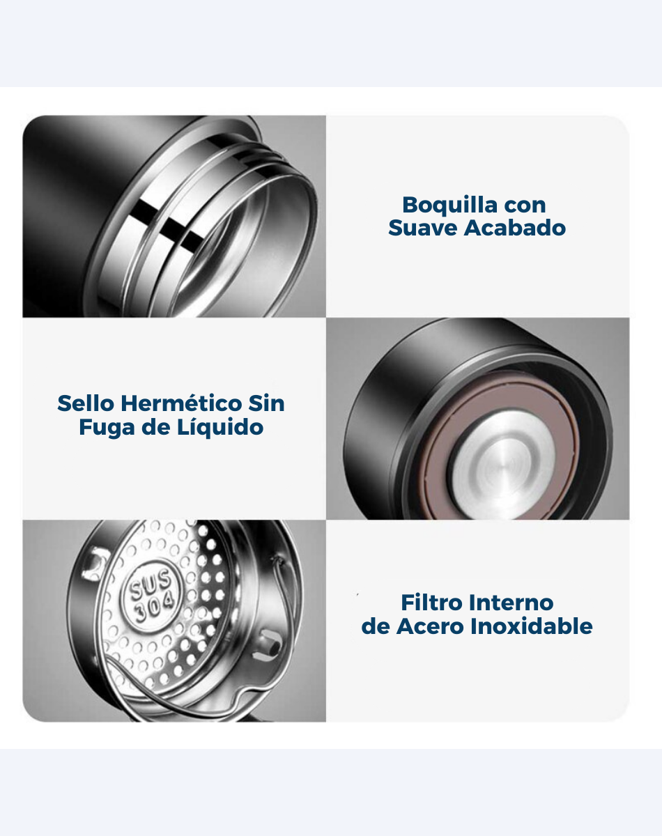 Termo Inteligente Vaso Digital Táctil Taza Led Smart Cup Plata-5