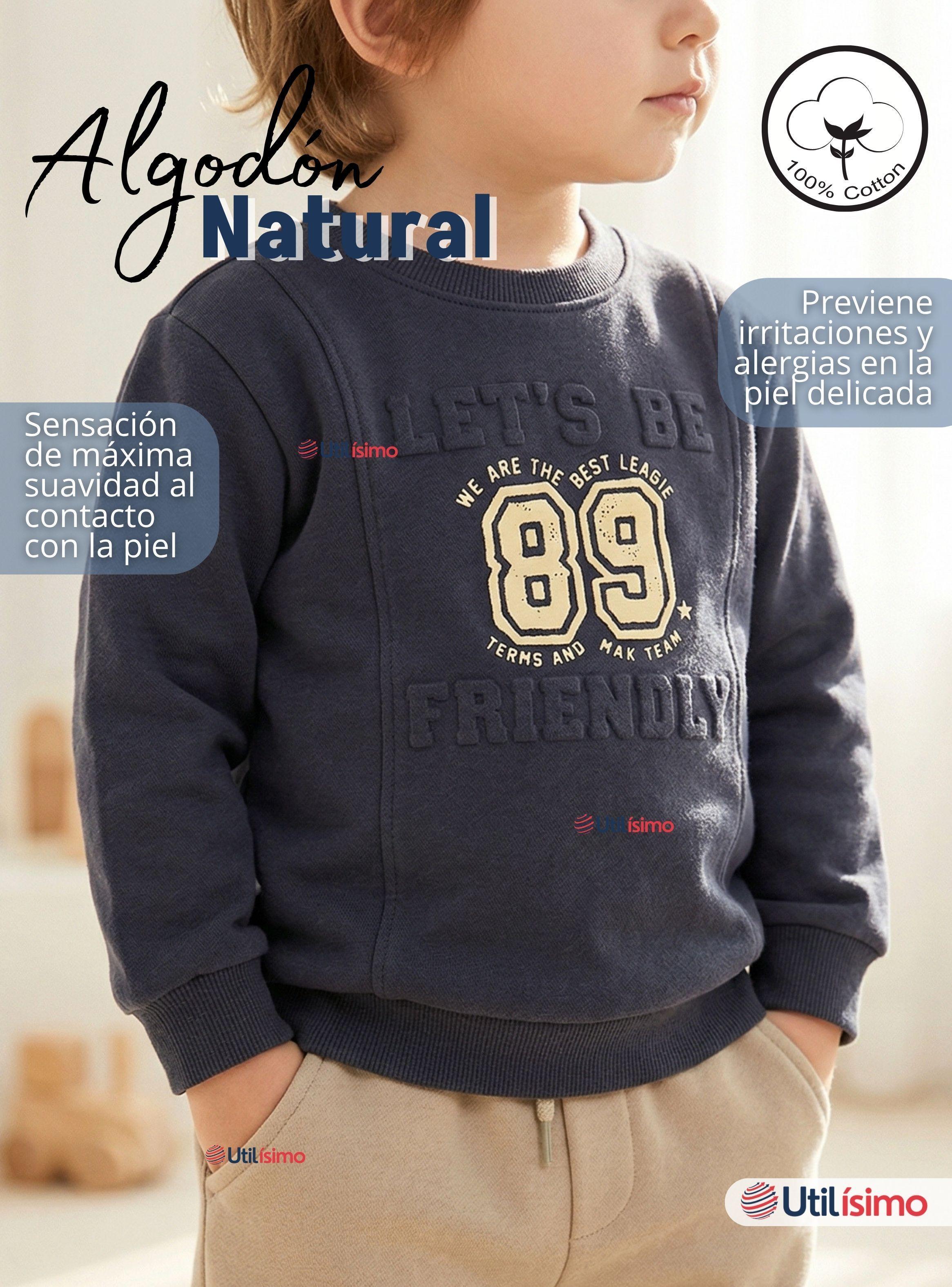 Conjunto 2 Piezas Buzo Pantalón Y Polerón Algodón Niño Friendly Class-5