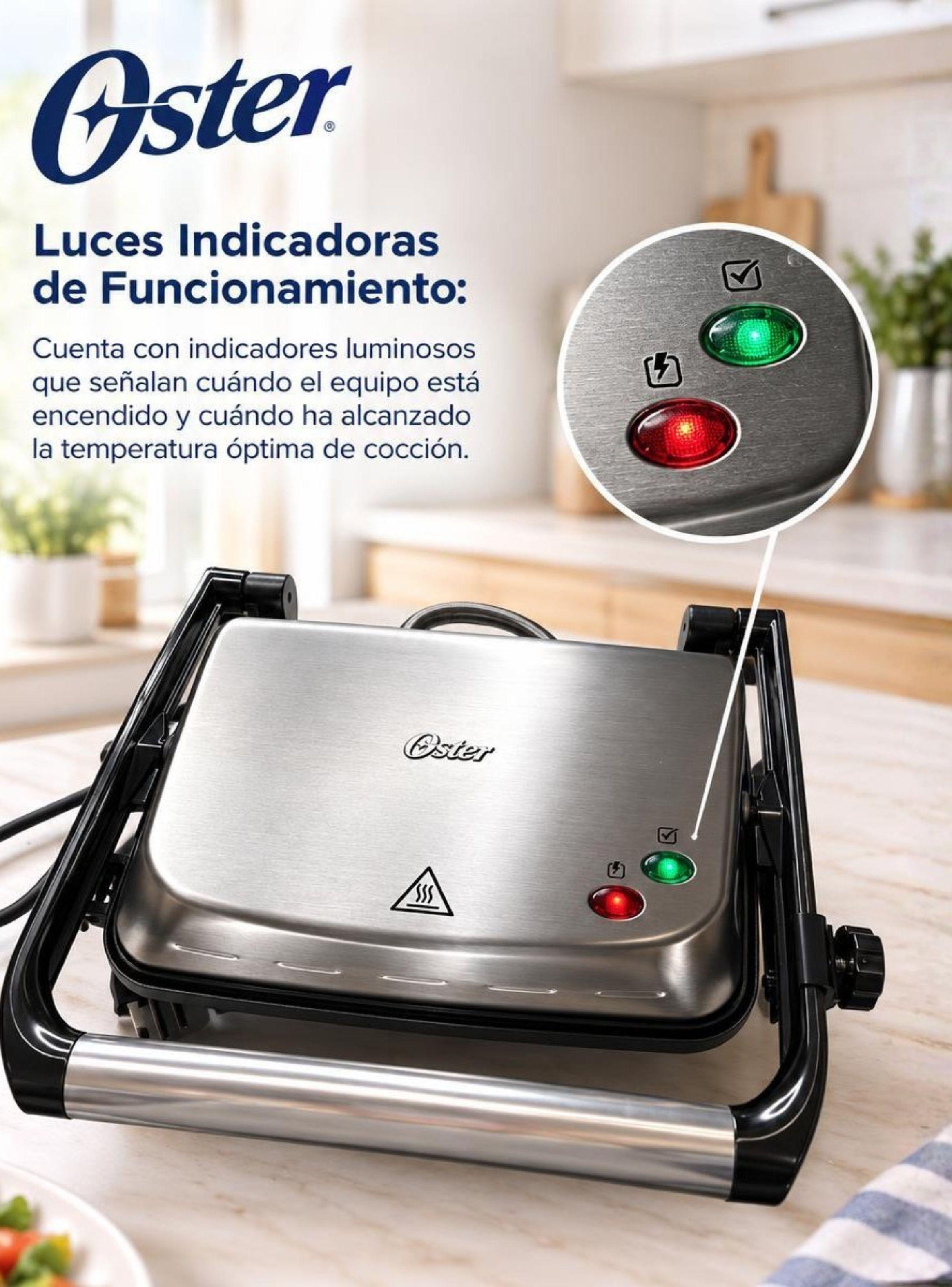 Plancha panini Oster® Tostadora compacta Antiadherente CKSTPA2880-3
