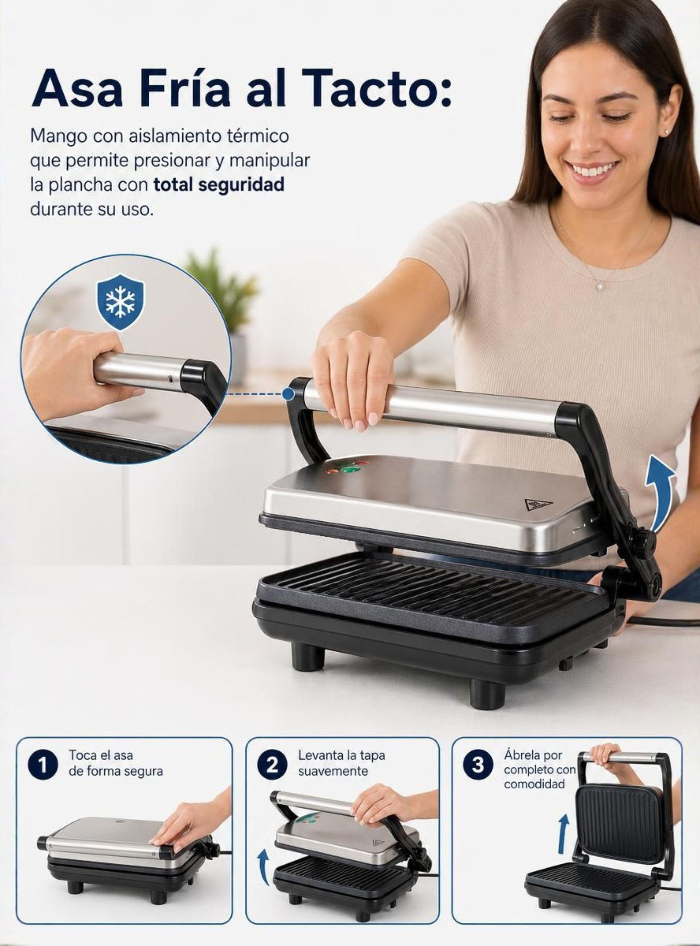 Plancha panini Oster® Tostadora compacta Antiadherente CKSTPA2880-6