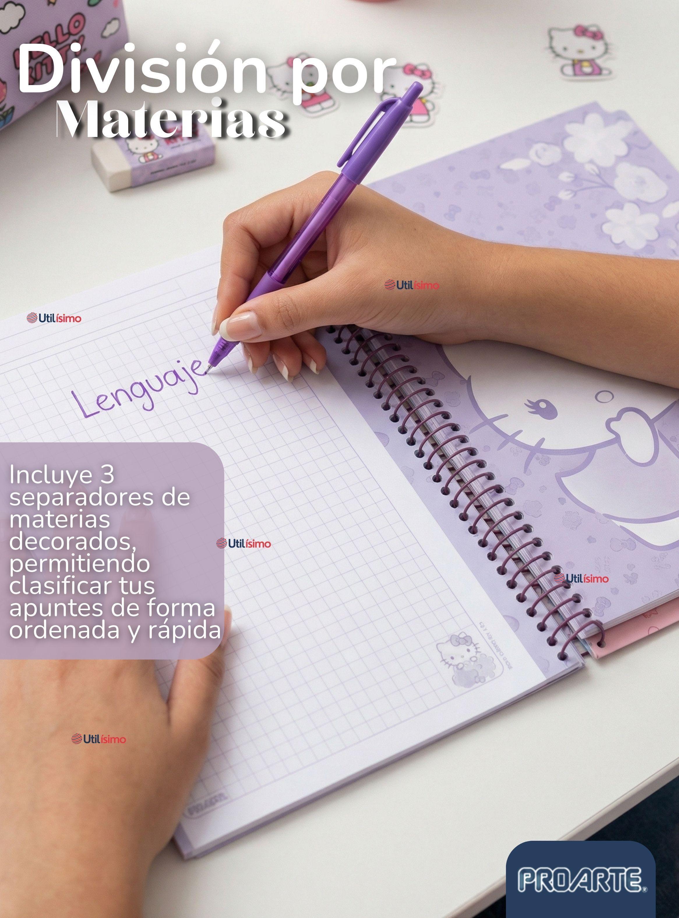 Pack 3 Cuadernos Universitario Hello Kitty de 150 Hojas Tapa Gruesa 7mm Proarte Diseños Surtidos-5