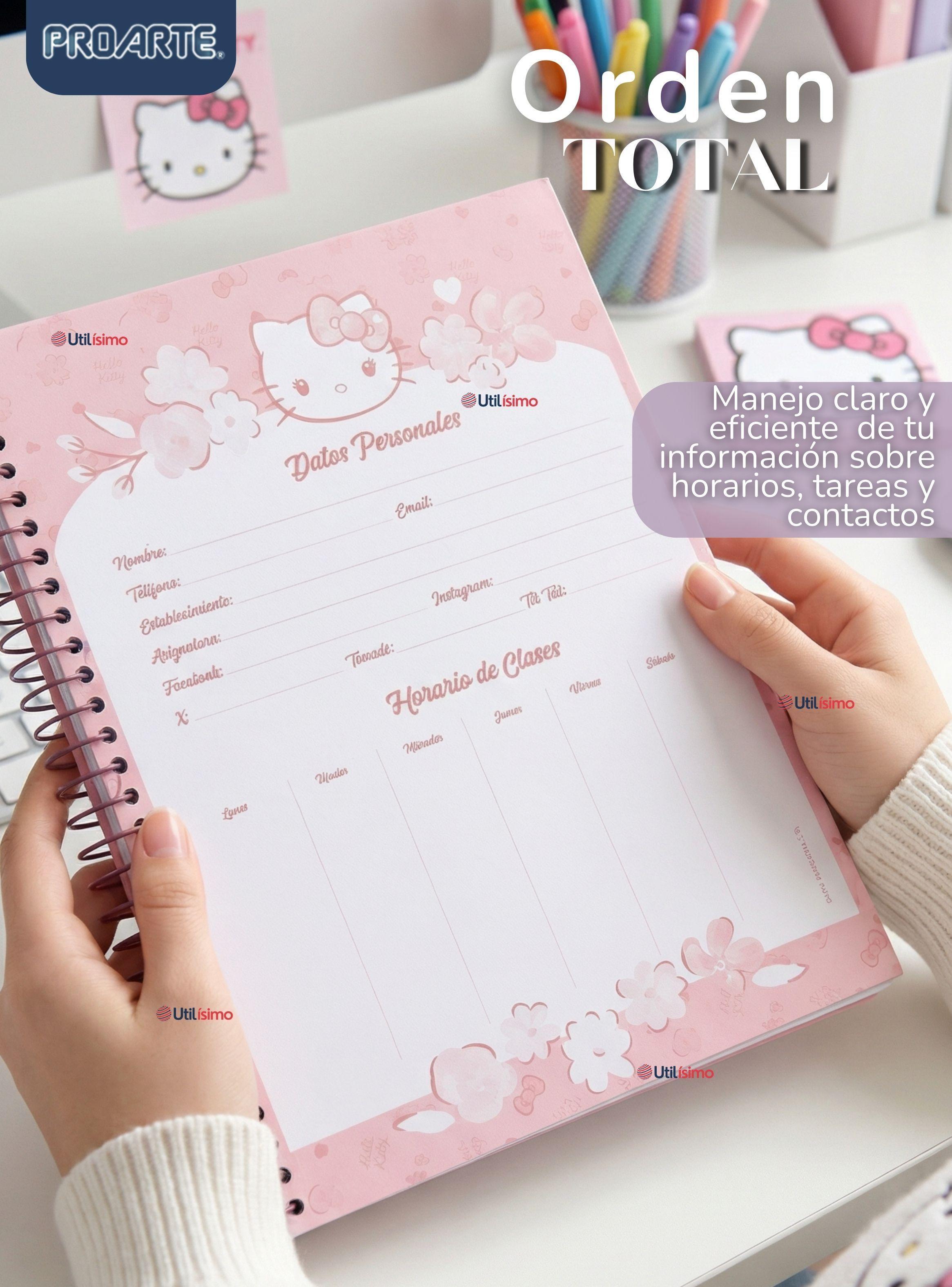 Pack 3 Cuadernos Universitario Hello Kitty de 150 Hojas Tapa Gruesa 7mm Proarte Diseños Surtidos-7