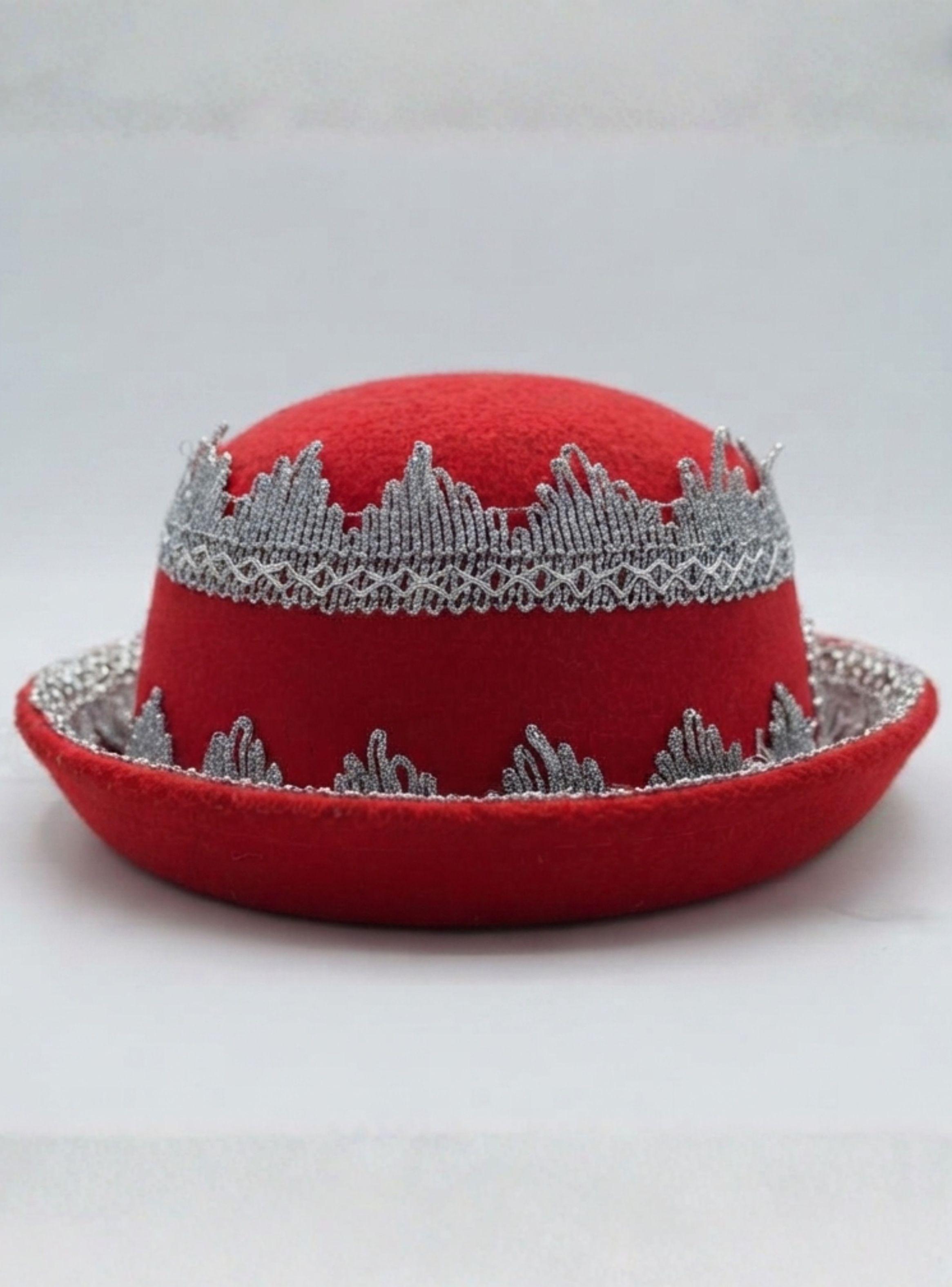 Sombrero Gorro Caporal Mujer Fiestas Patrias Rojo Baile Típico-1