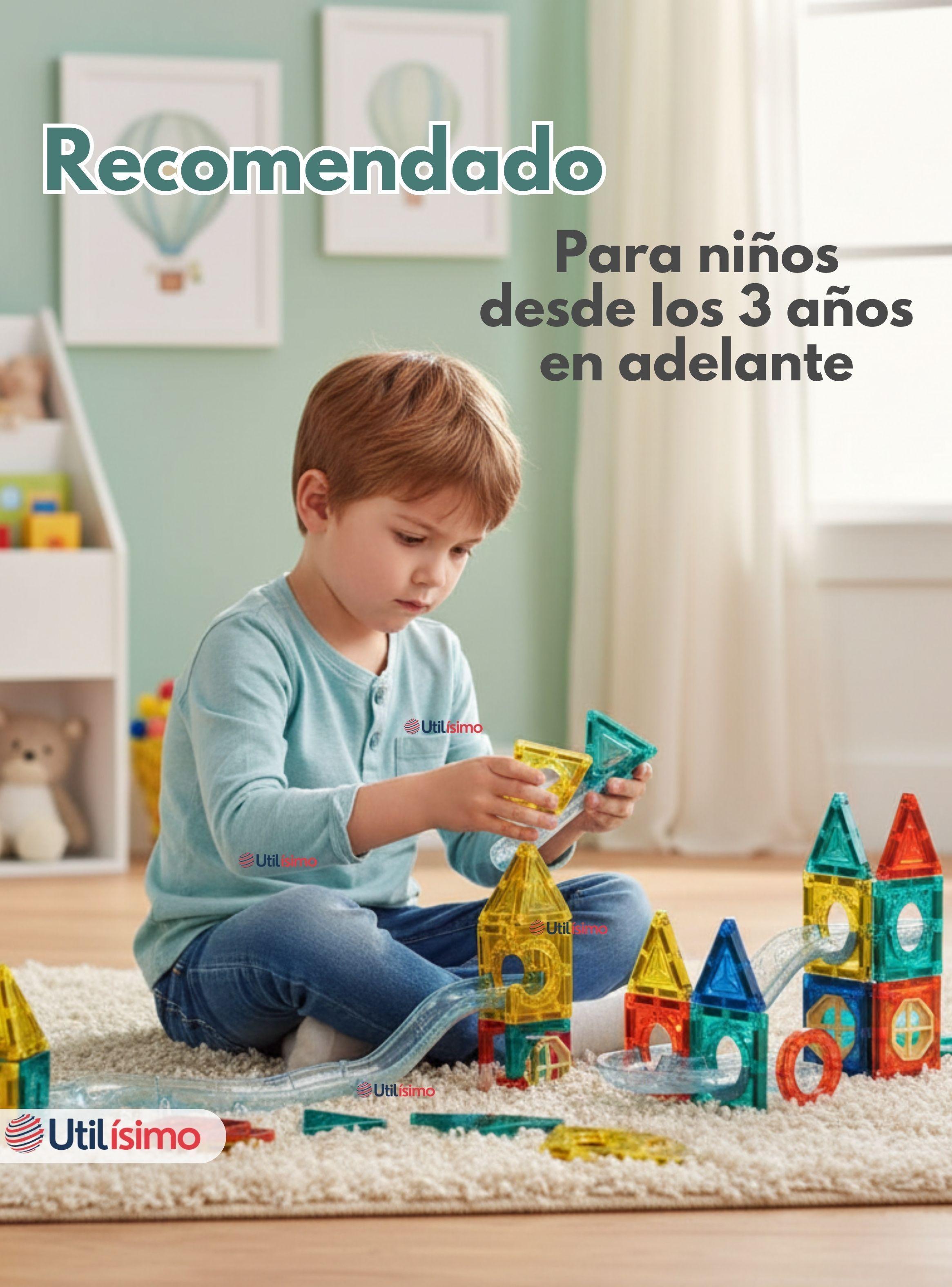 Juego Bloques De Construcción Magnéticos 3D 97 Piezas para Niño o Niña-4