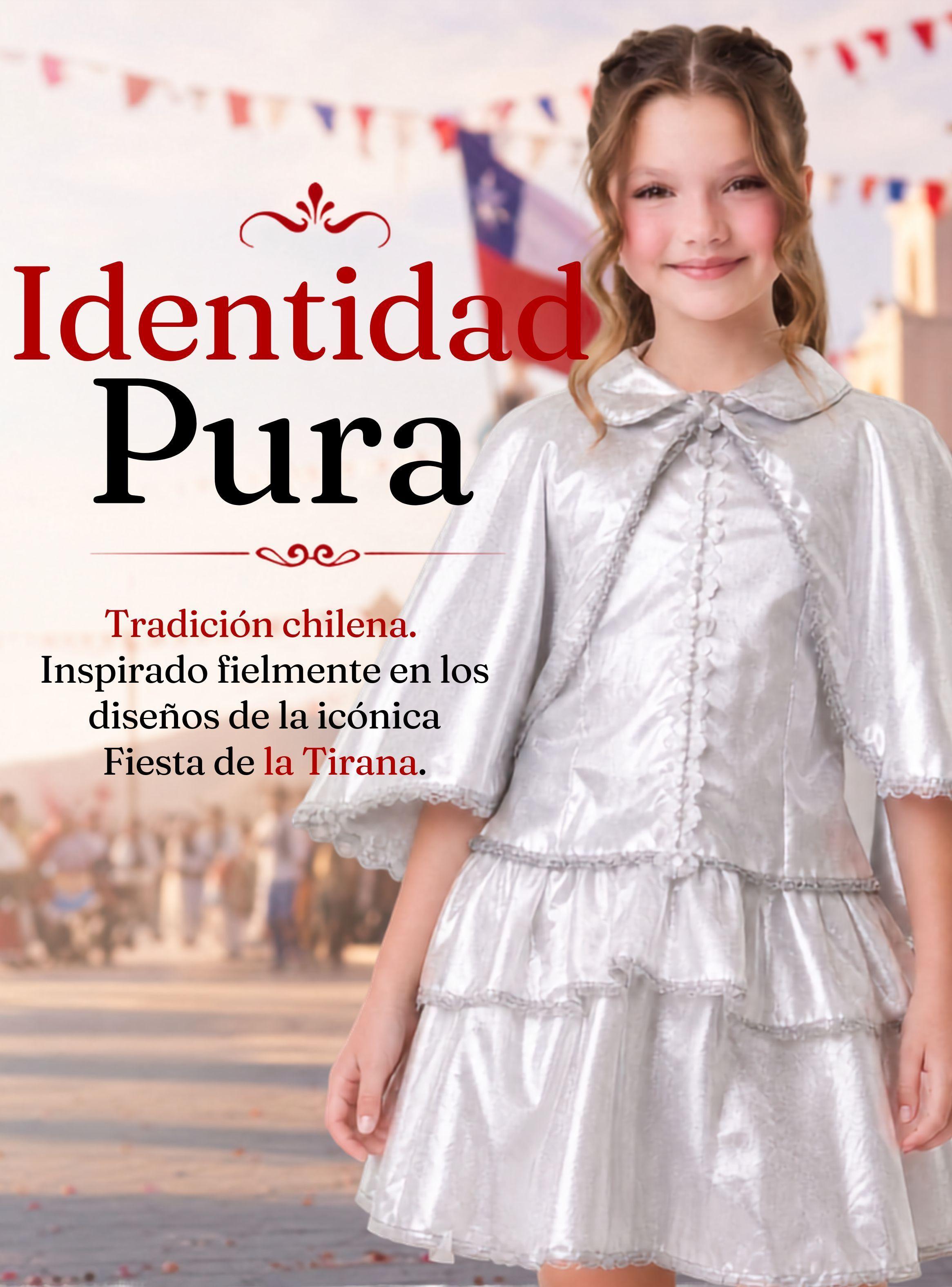 Traje Tirana Diablada Blanco 3 Piezas Niña Baile Típico Fiestas Patrias-6
