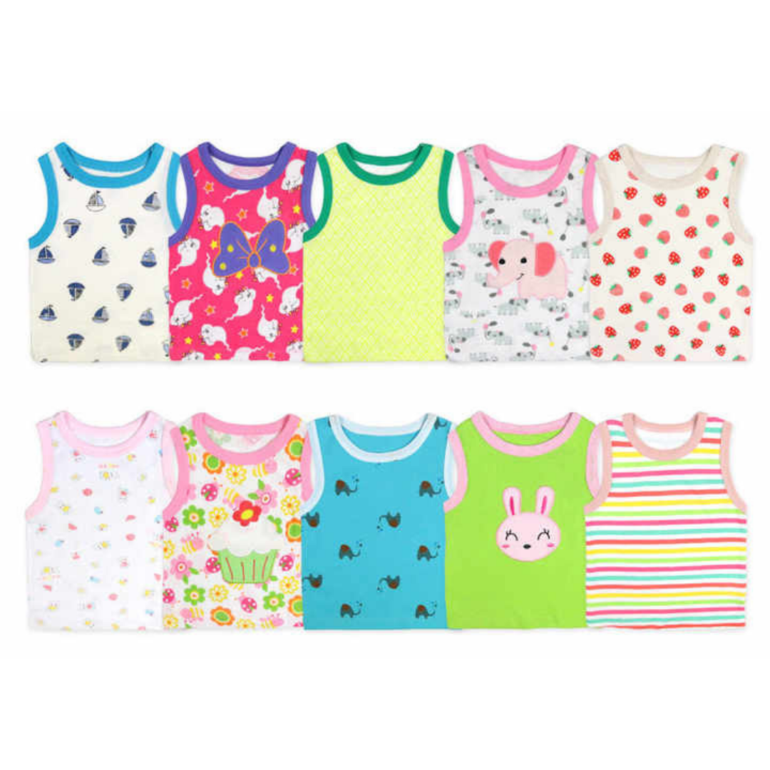 Pack 5 Poleras De Algodón Sin Manga Niña Tedmimak-2