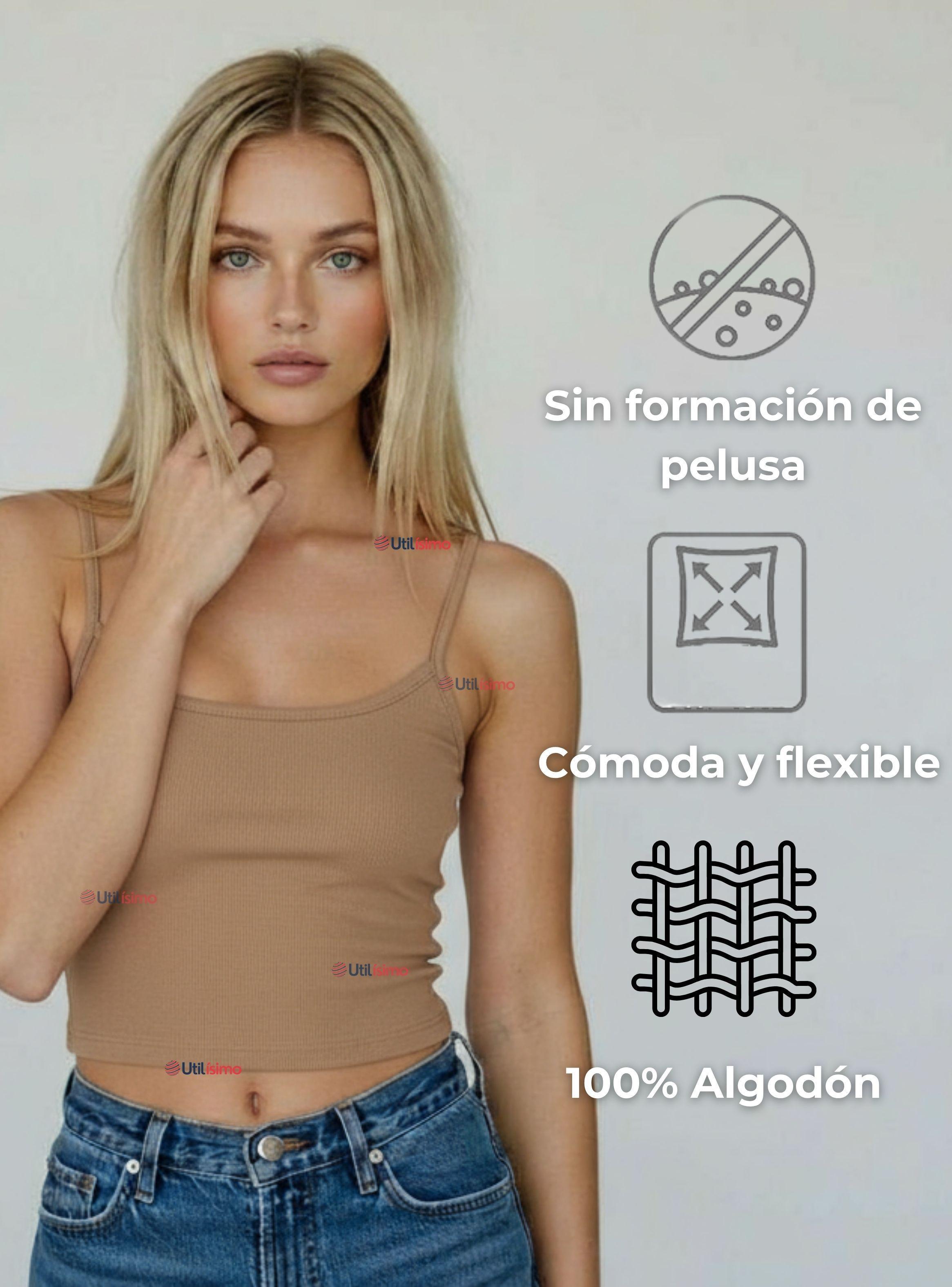 Polera Camiseta Pabilo Básica Lisa Elástica de  Algodón Mujer Colores Surtidos-7