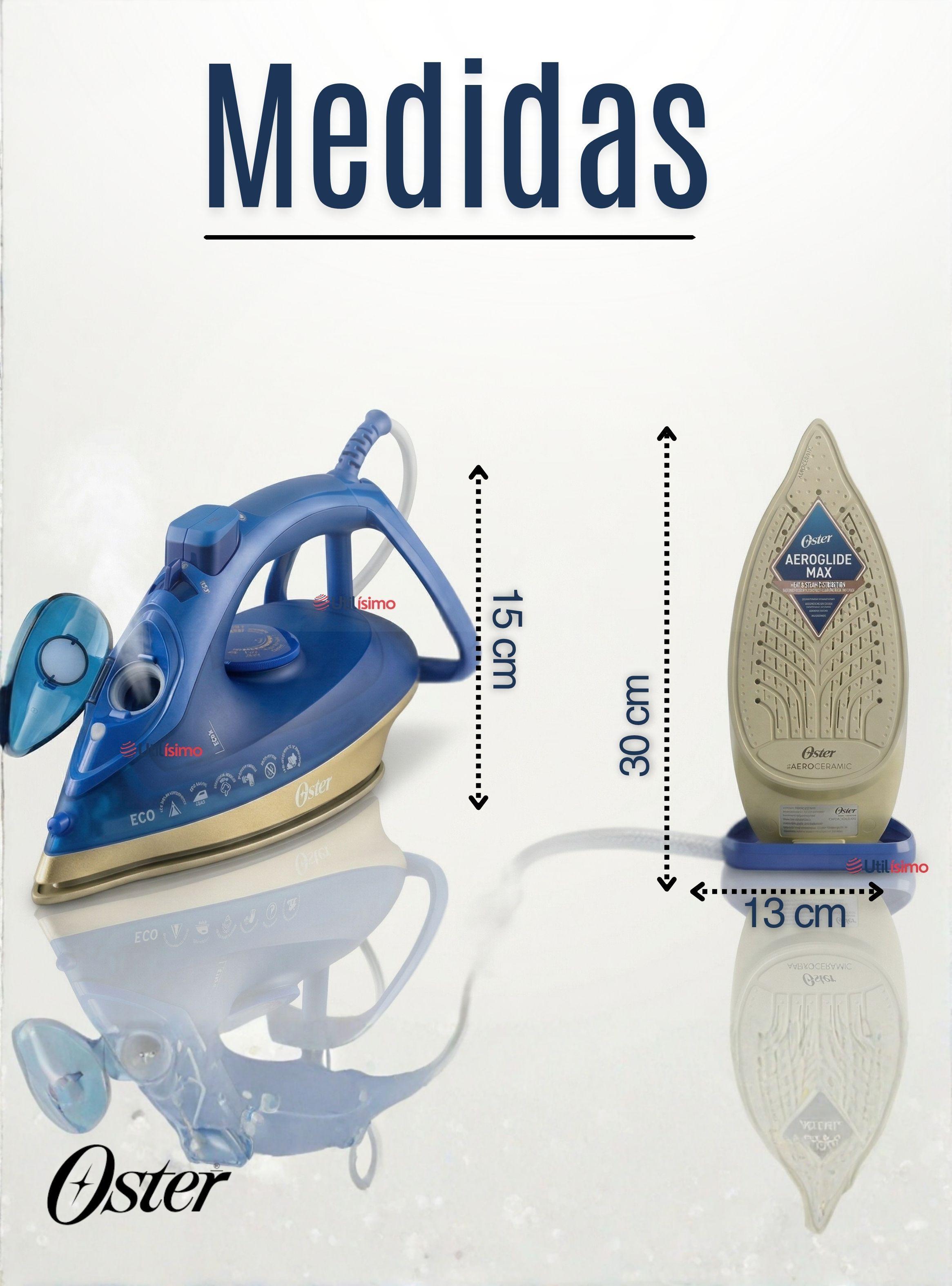 Plancha de vapor Oster®, AeroGlide Max S7800, azul claro, GCSTAC7801-3