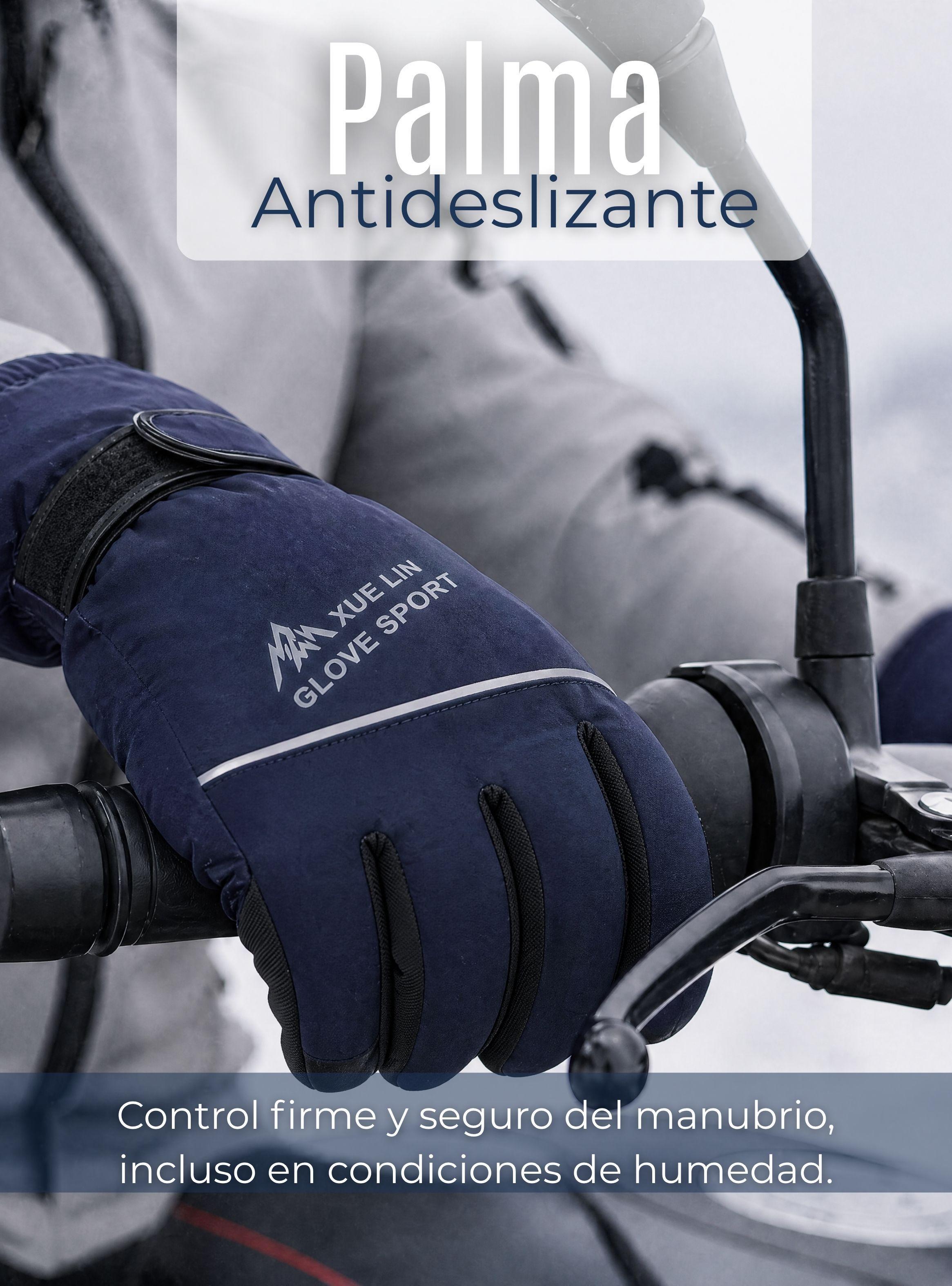 Guantes Para Moto Impermeables Antideslizantes Touchscreen Térmicos Azul -6
