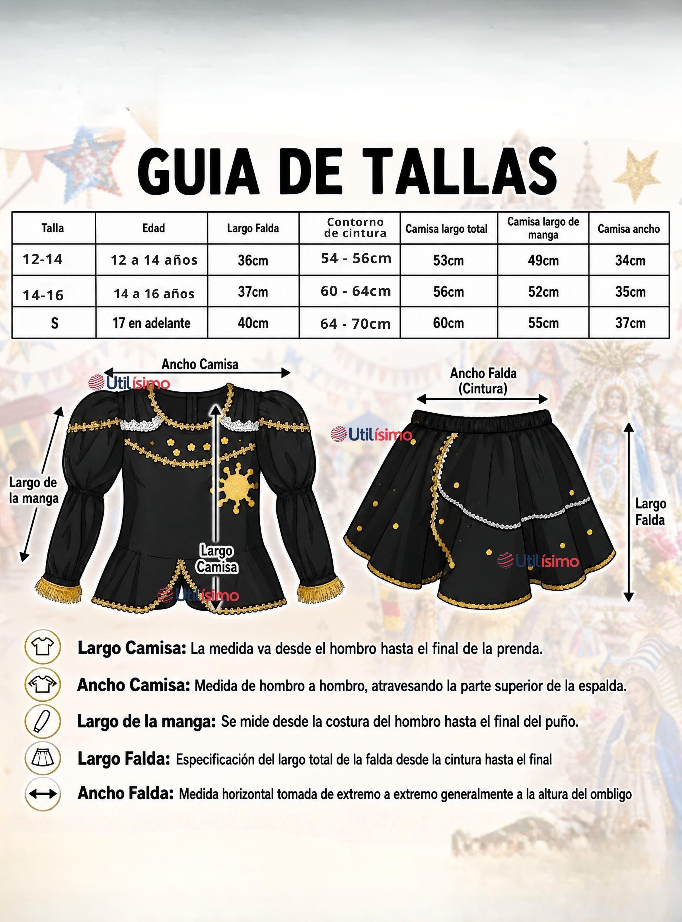 Traje Caporal Típico Tradicional Juvenil  Negro 2 Piezas Fiestas Patrias-2