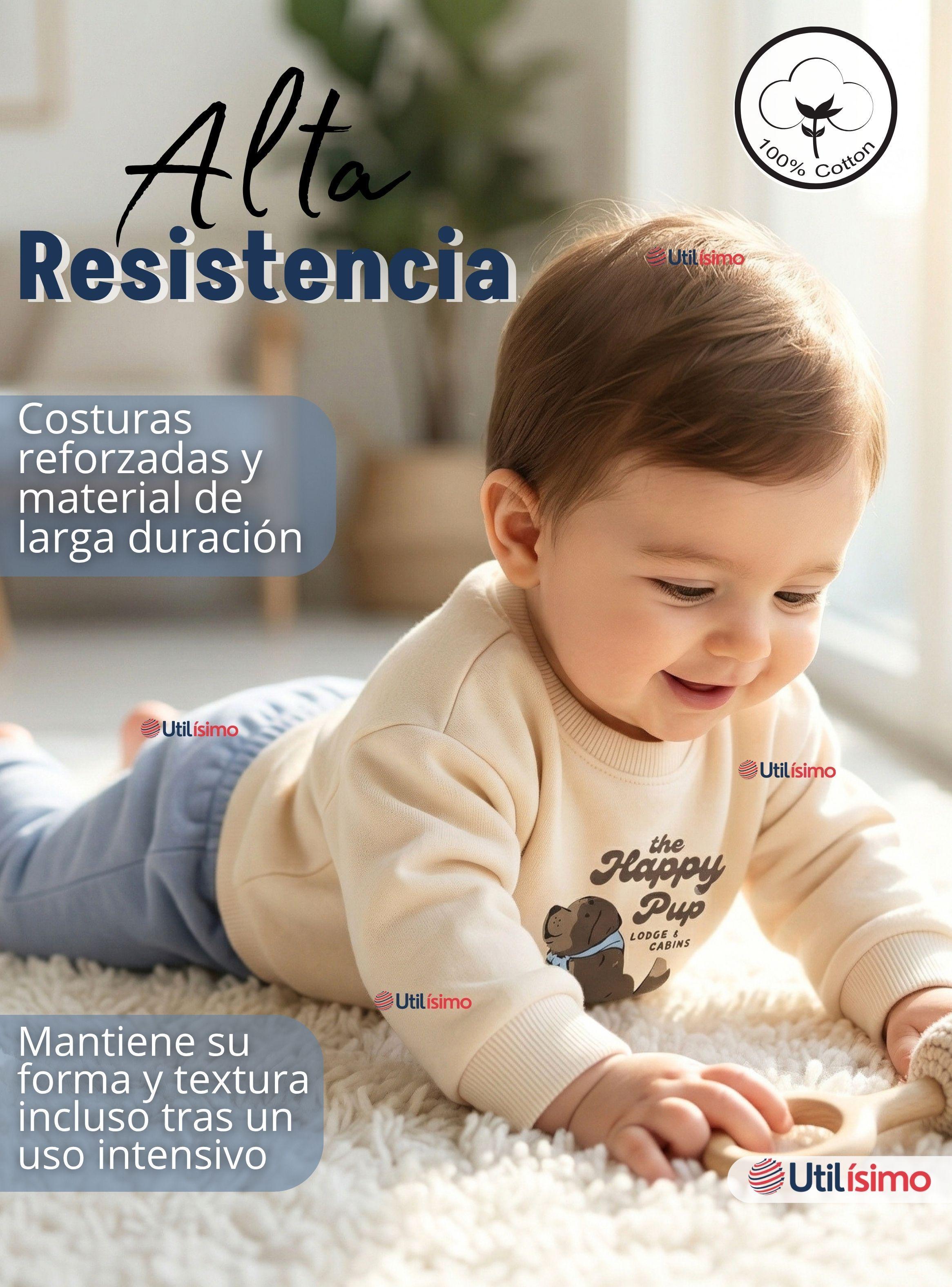 Conjunto 2 Piezas Buzo Pantalón Y Polerón Algodón Beige para Bebé Niño-5