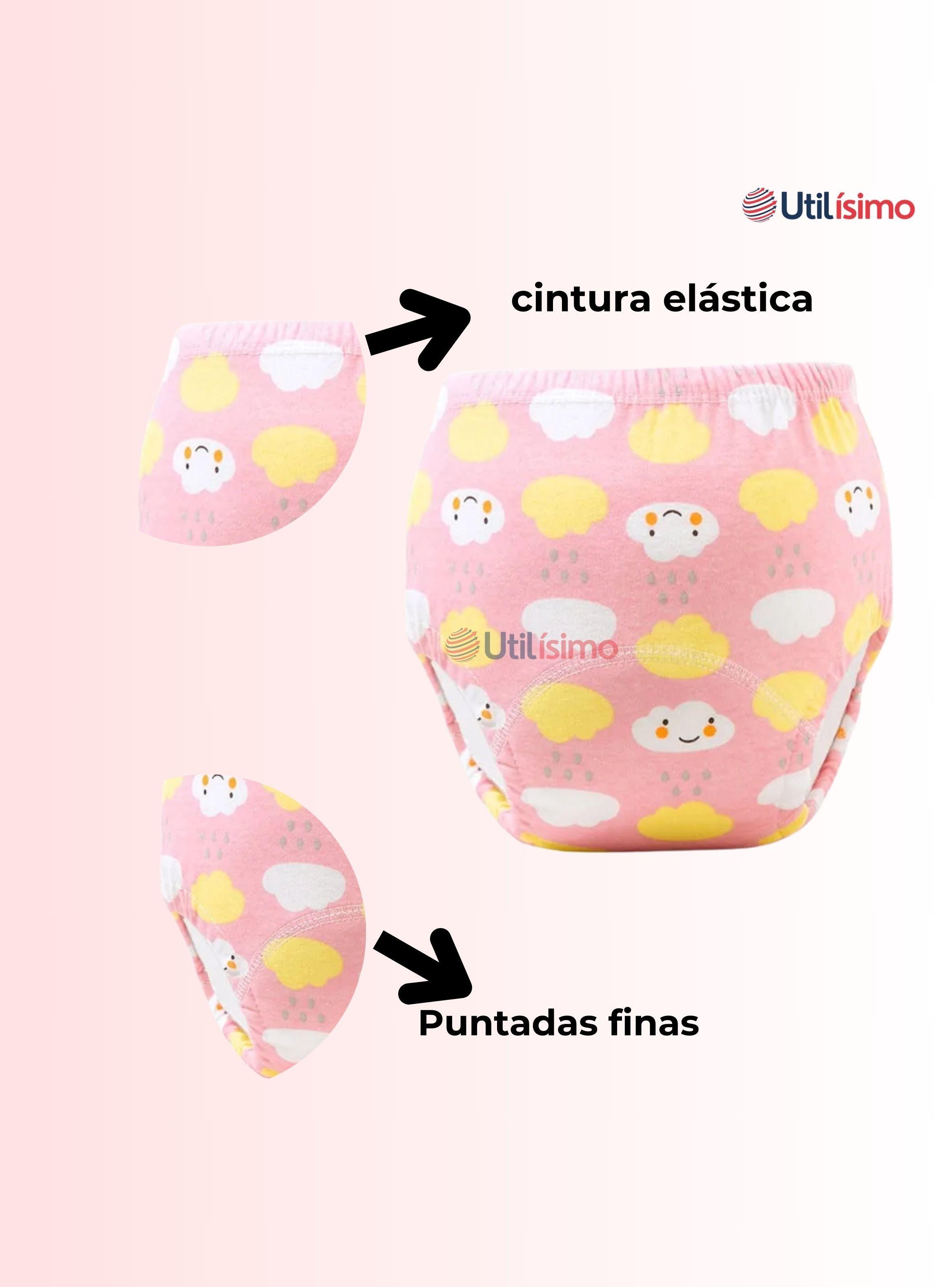 Pack 3 Calzón Pantys Niña Entrenamiento Algodón Absorbente Transpirable Cintura Elástica-6